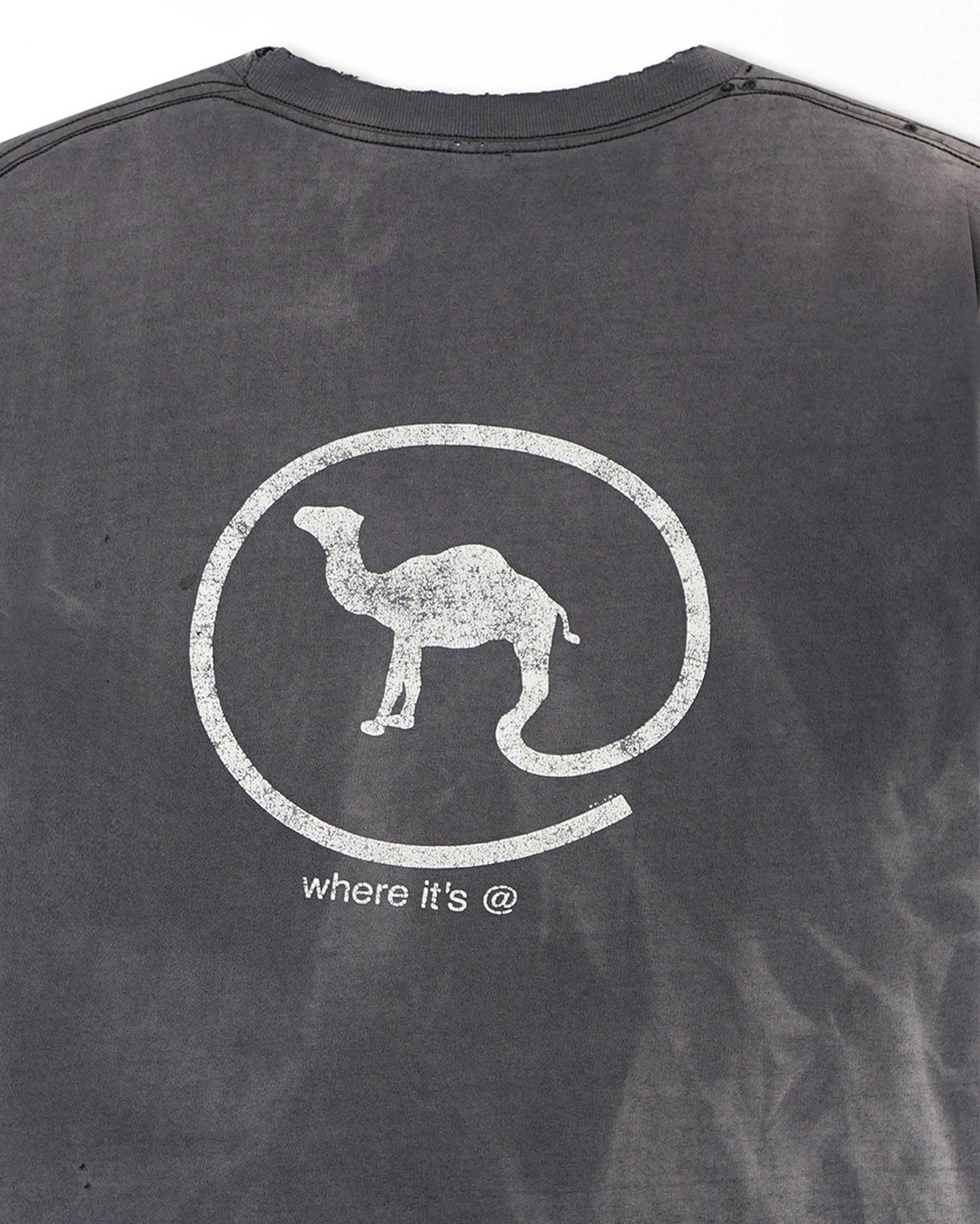 CAMEL GREY FADED T-SHIRT