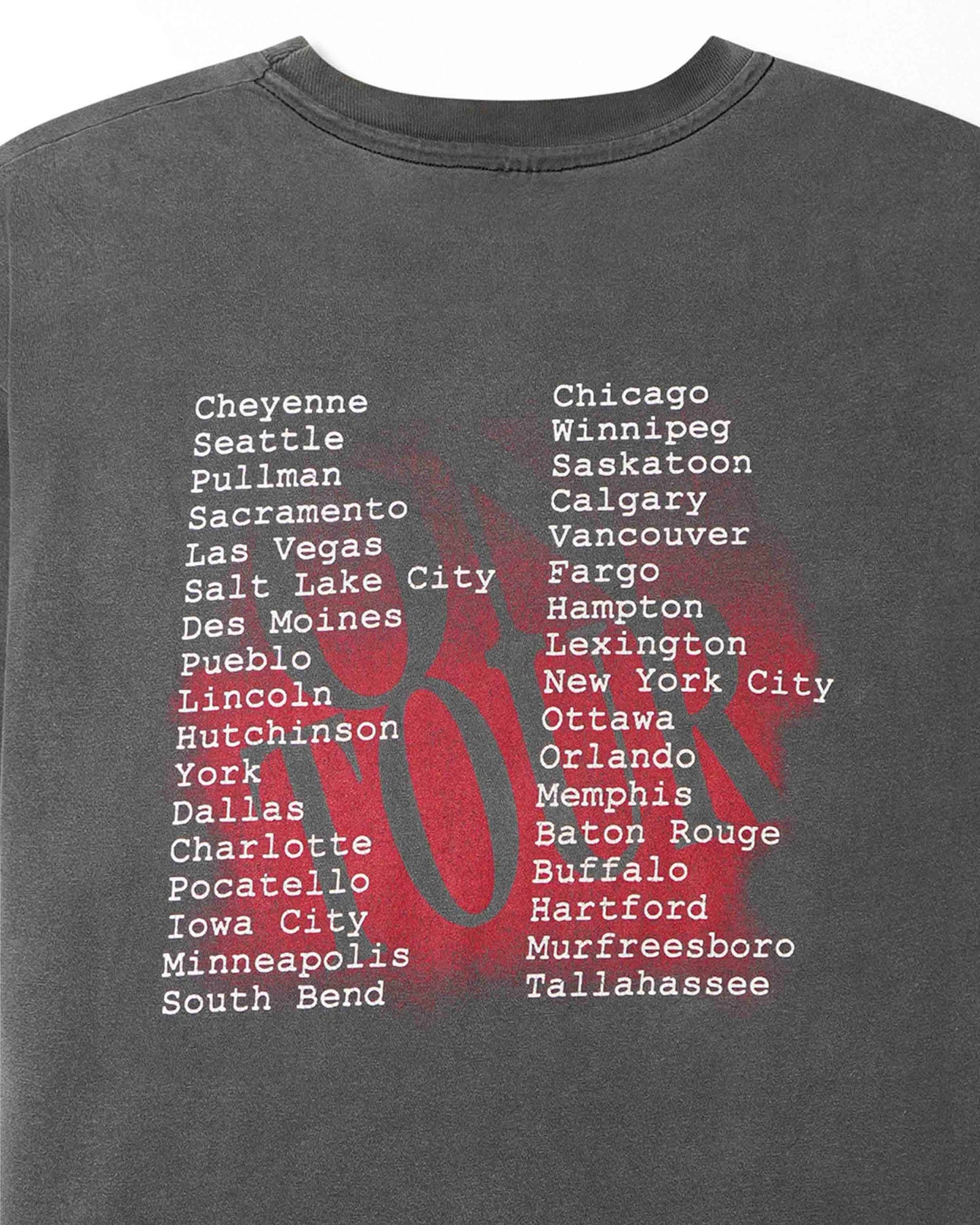 HANES "TOBY KEITH TOUR" BLACK FADED STAINED T-SHIRT