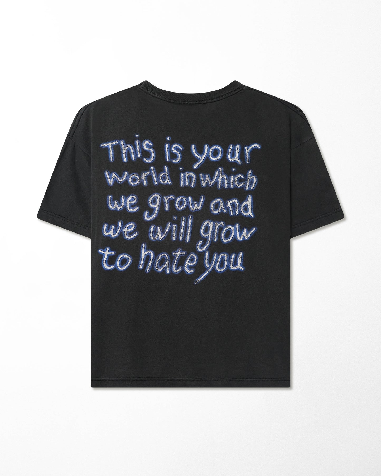 REDWOOD "MARILYN MANSON BLUE FACE" BLACK FADED T-SHIRT