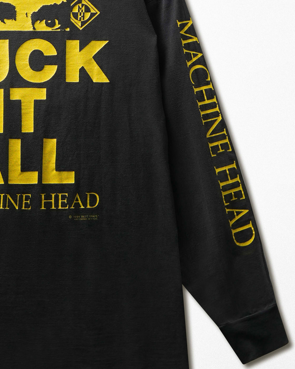Vintage "Machine Head Fuck It All" Black Long Sleeve T-Shirt - product view 5