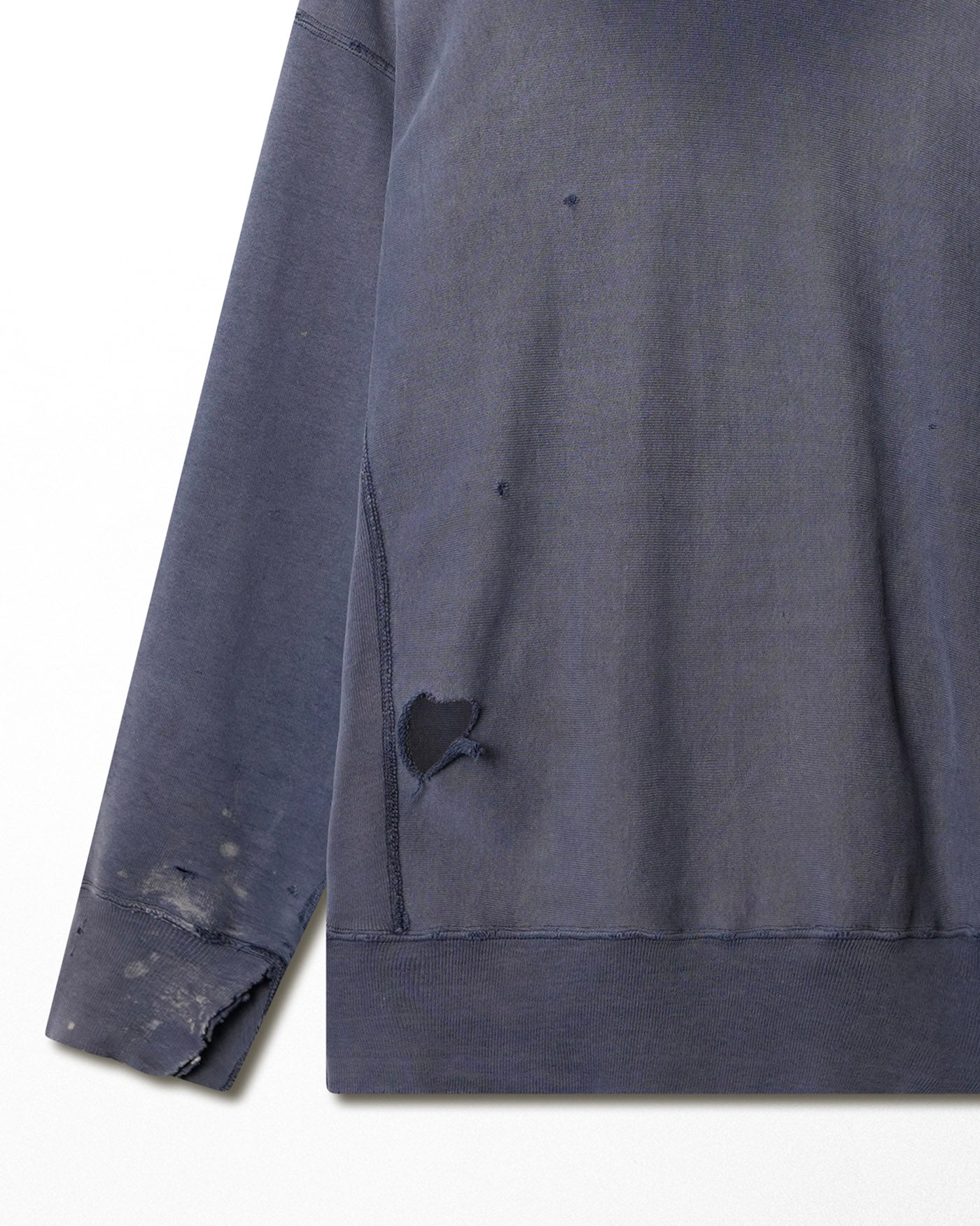 CHAMPION "WASHINGTON AND LEE UNIVERSITY" BLUE DESTROYED HOODIE