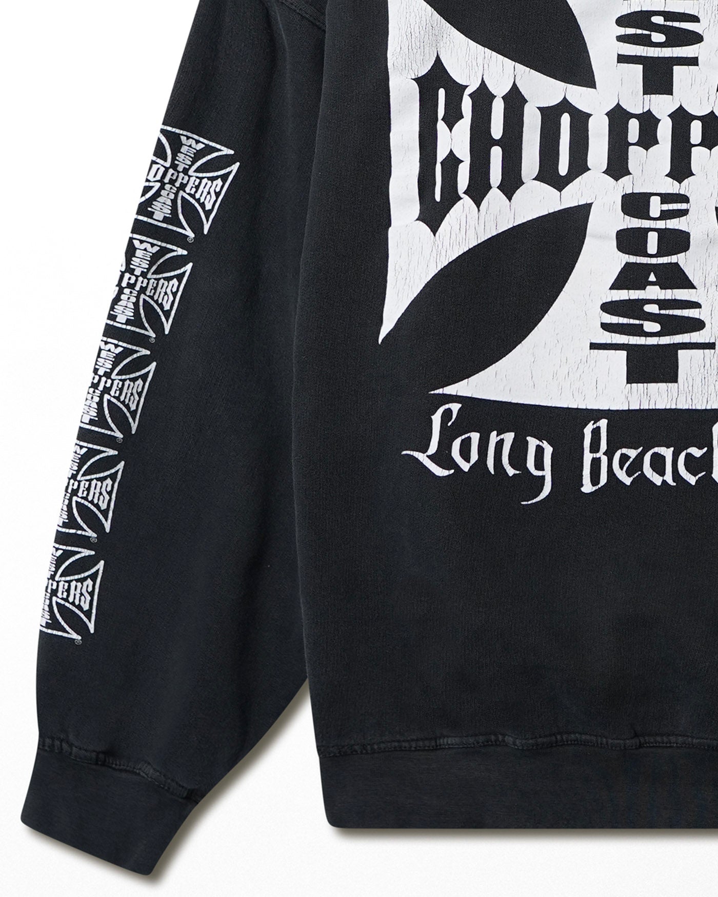 WEST COAST CHOPPERS "CLASSIC LOGO" BLACK FADED HOODIE