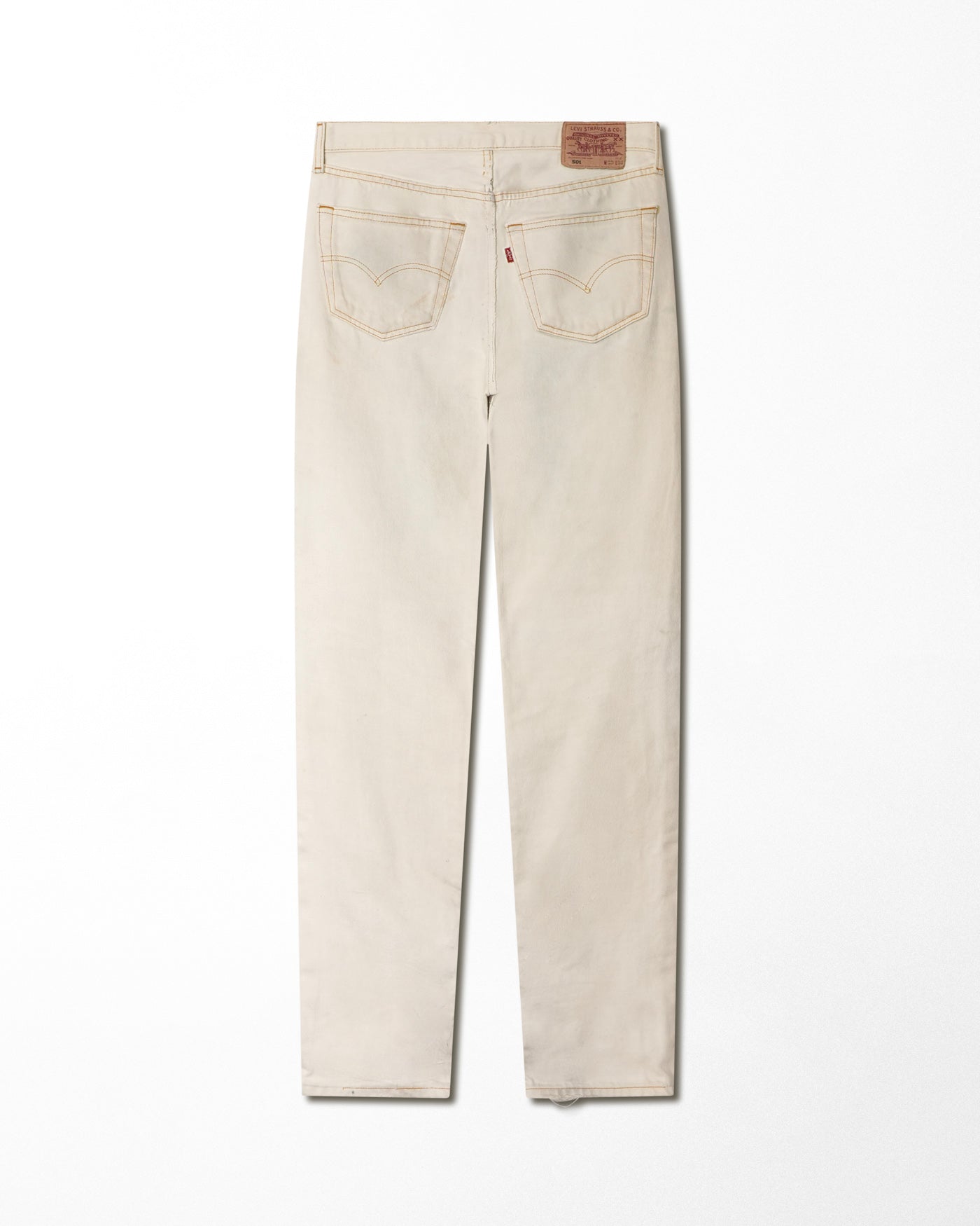 LEVI'S 501 BLEACHED CREAM JEANS