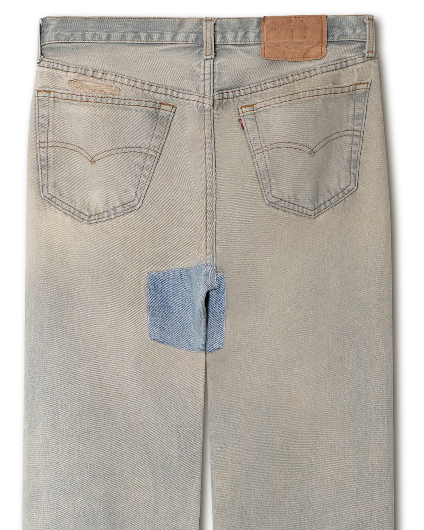 LEVI'S 501 LIGHT WASHED FADED JEANS