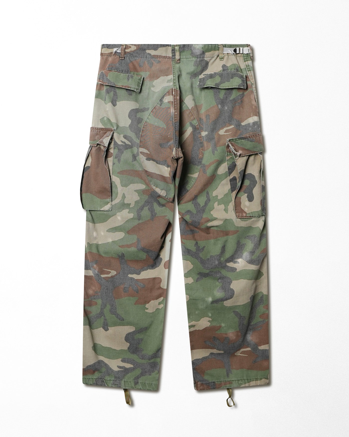 MILITARY CAMOUFLAGE FADED CARGO PANTS