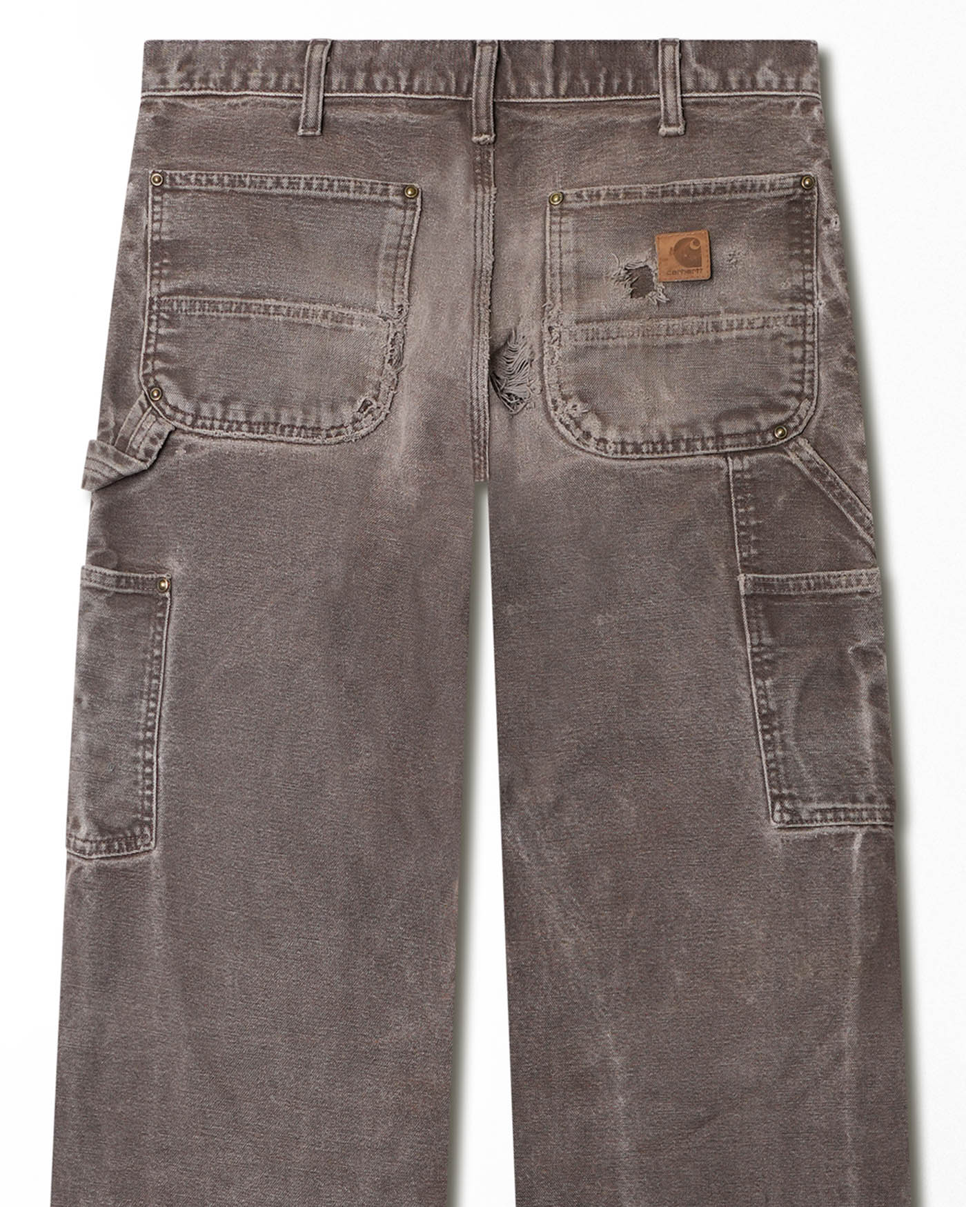 CARHARTT BROWN FADED DOUBLE KNEE PANTS
