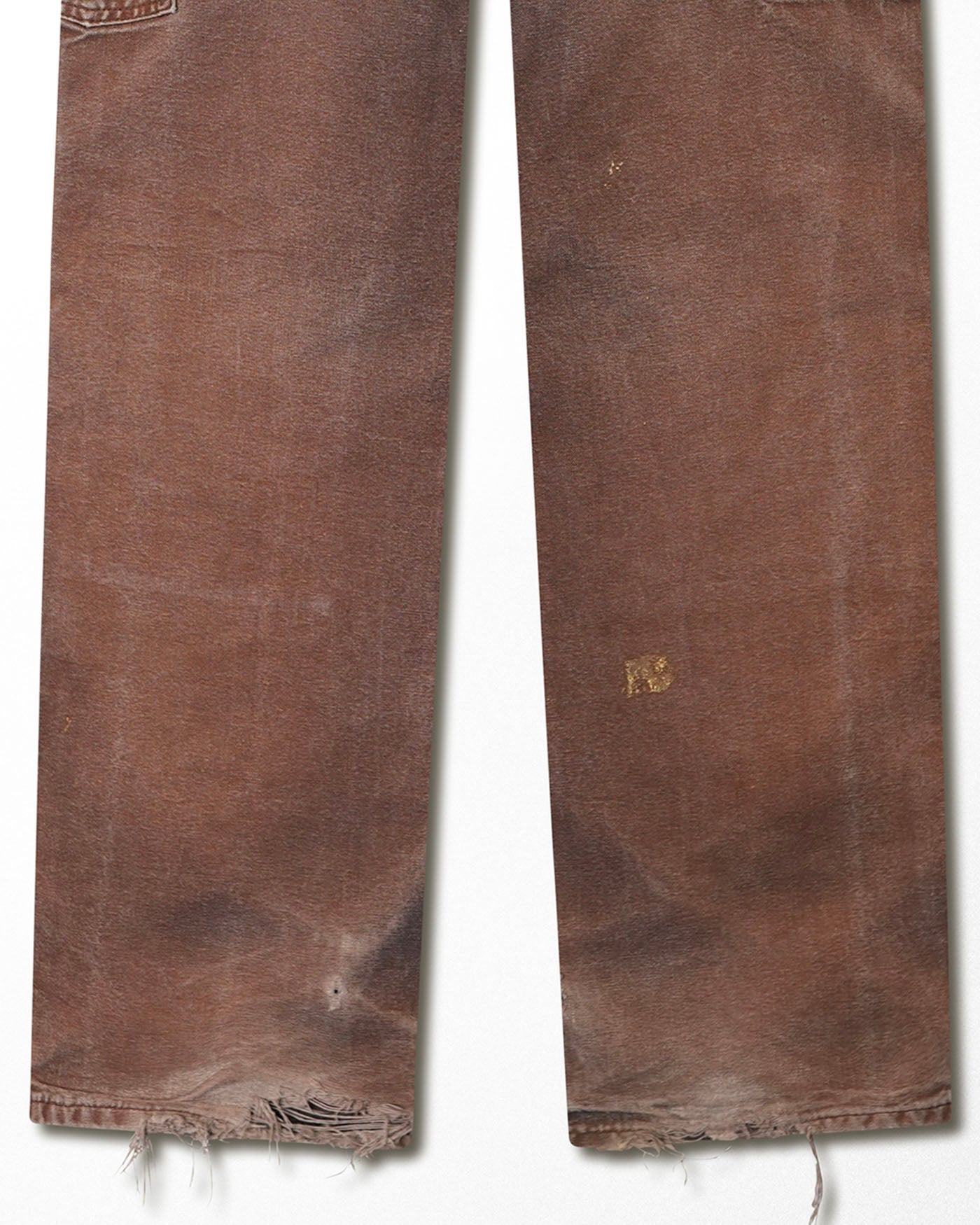 CARHARTT BROWN FADED STAINED DOUBLE KNEE PANTS