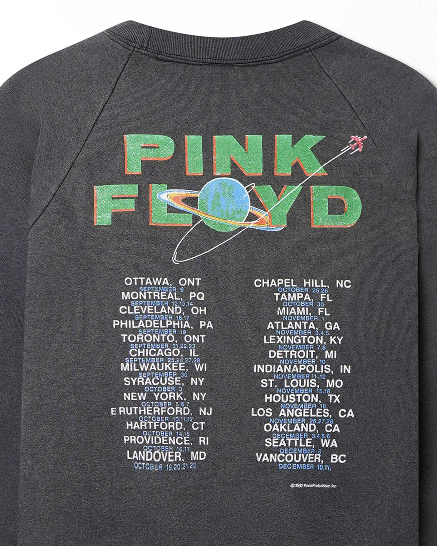 TENNESSEE RIVER "PINK FLOYD" GREY FADED SWEATER