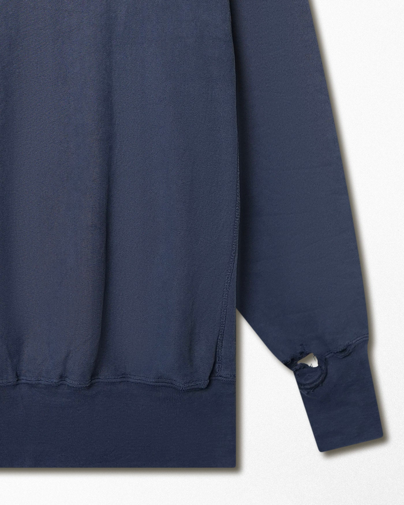 CHAMPION "ST. MARY'S COLLEGE" BLUE DISTRESSED SWEATER