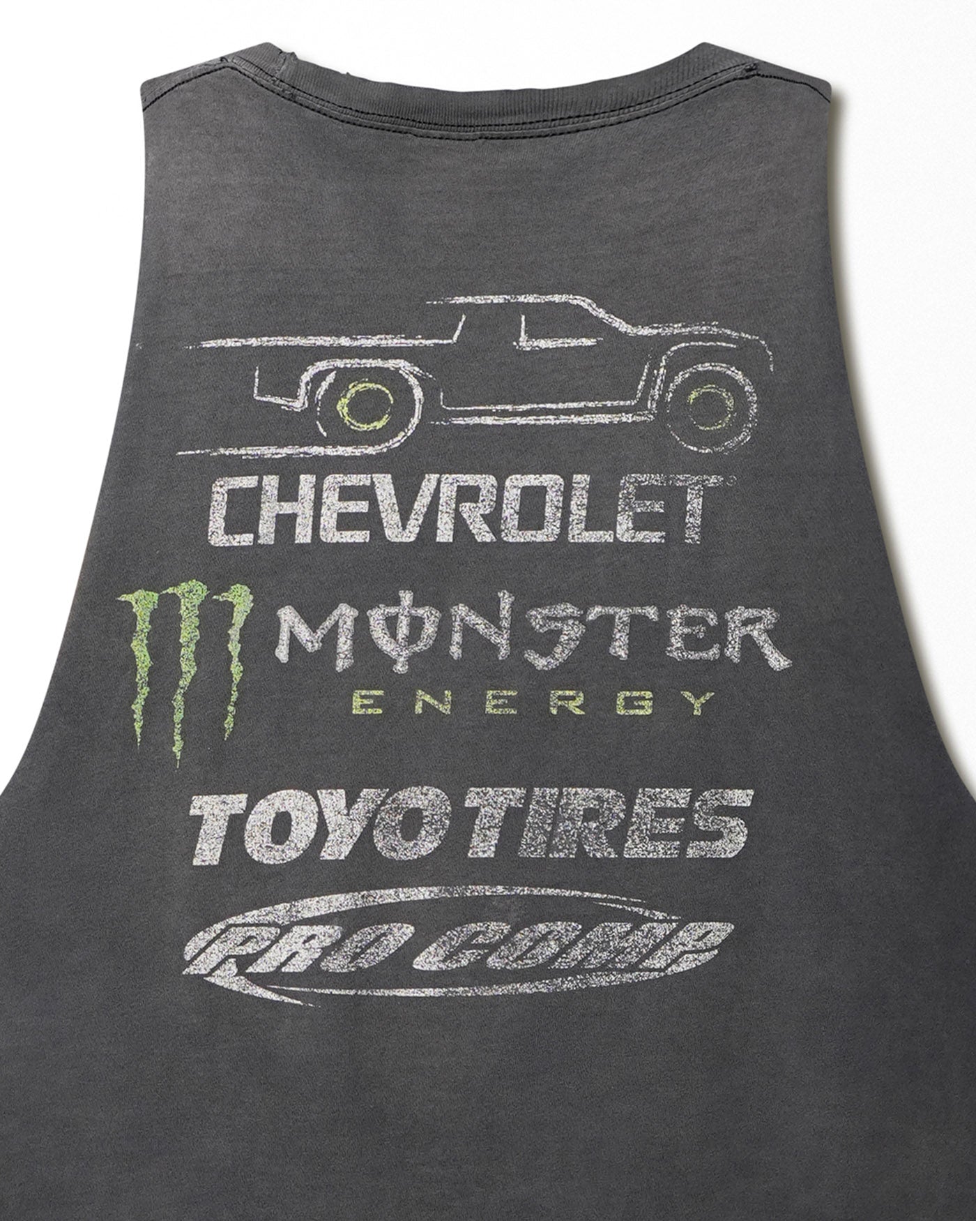 ALSTYLE "MONSTER ENERGY" BLACK FADED SLEEVELESS T-SHIRT