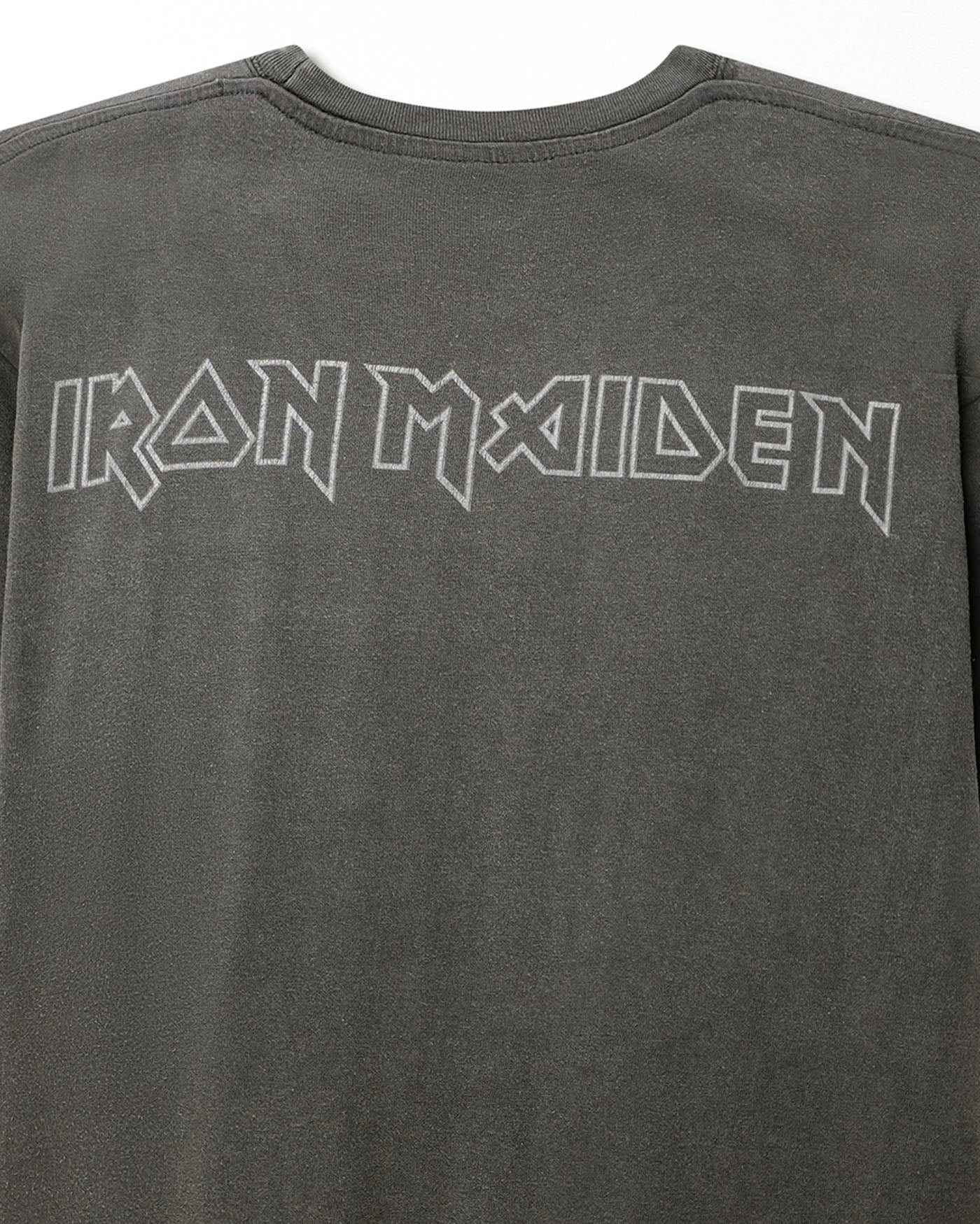 "IRON MAIDEN" GREY FADED T-SHIRT