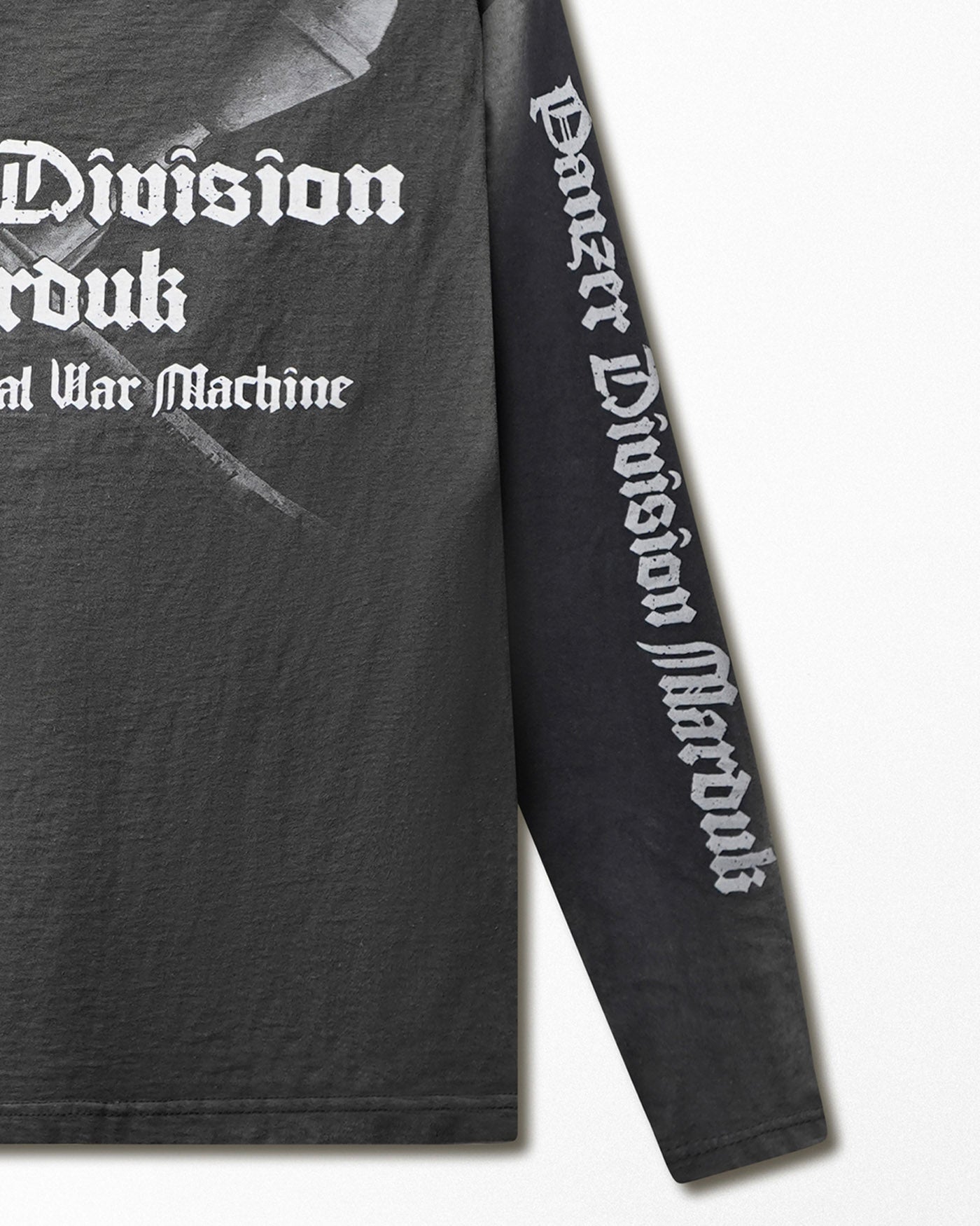 "PANZER DIVISION" BLACK FADED LONG SLEEVE T-SHIRT