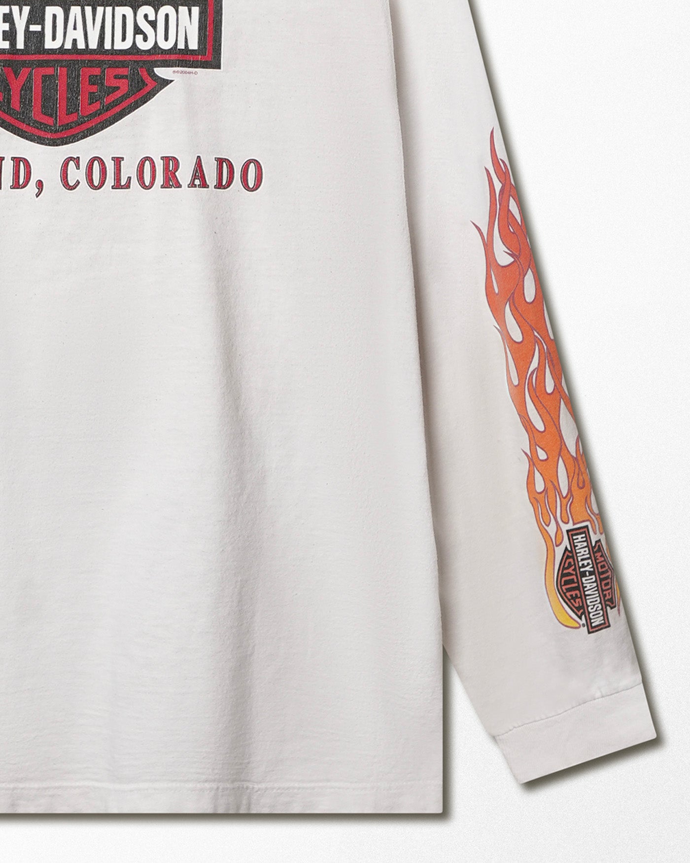 HARLEY DAVIDSON "THUNDER MOUNTAIN" WHITE LONGSLEEVE T-SHIRT