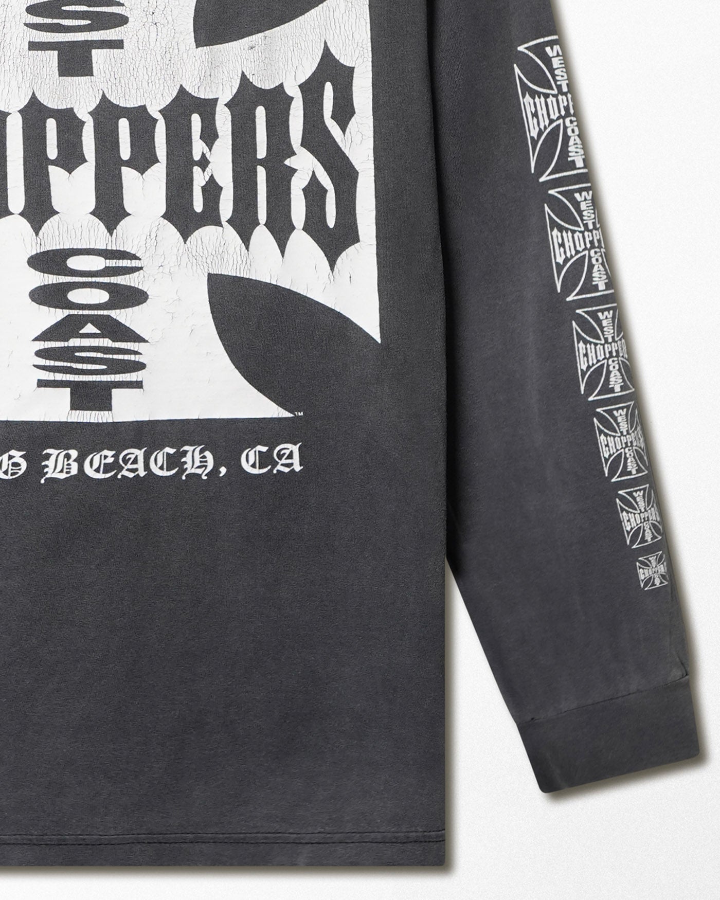 ALSTYLE WEST COAST CHOPPERS "CLASSIC LOGO" GREY FADED LONG SLEEVE T-SHIRT