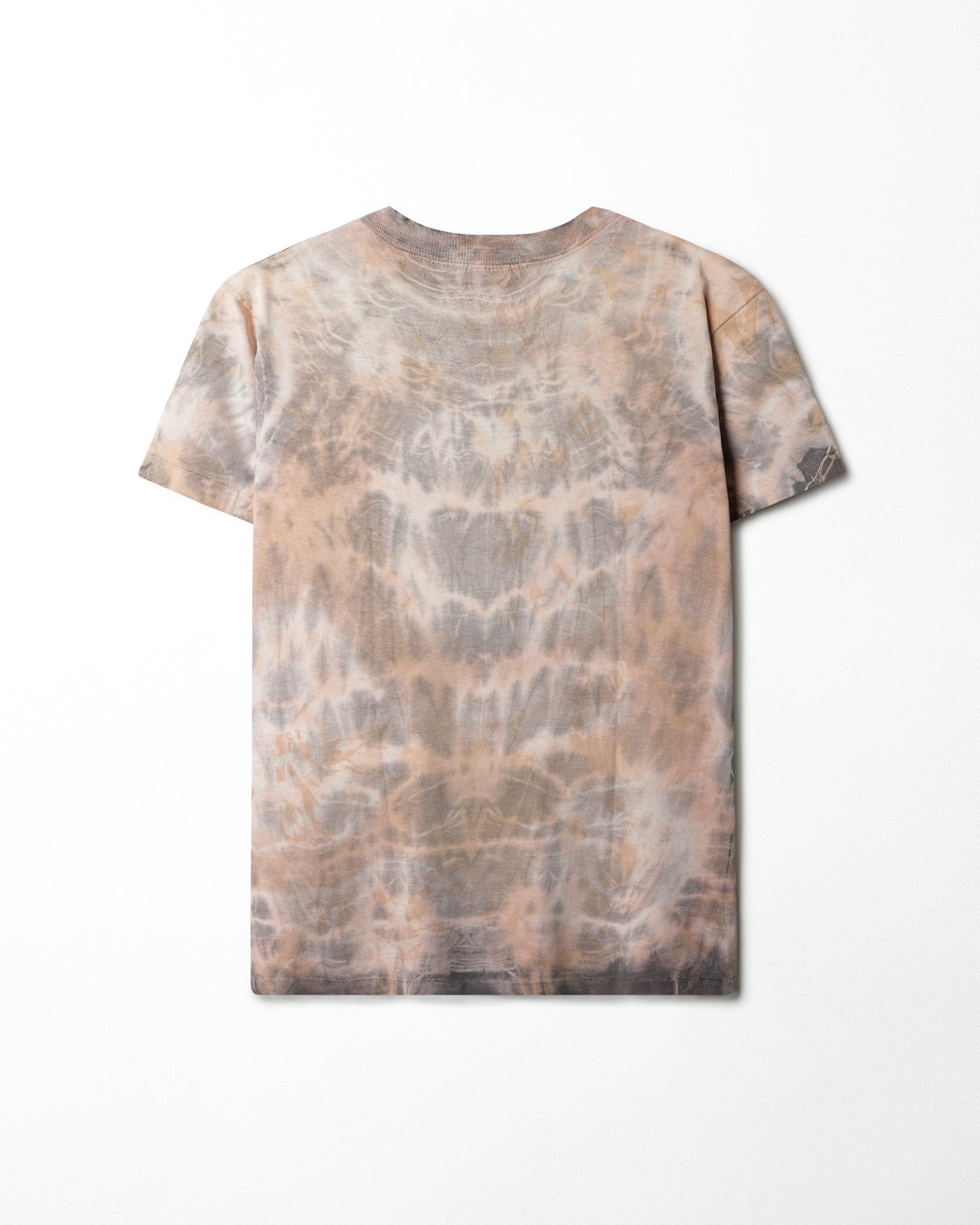 GREY AND ORANGE TIE-DYE T-SHIRT