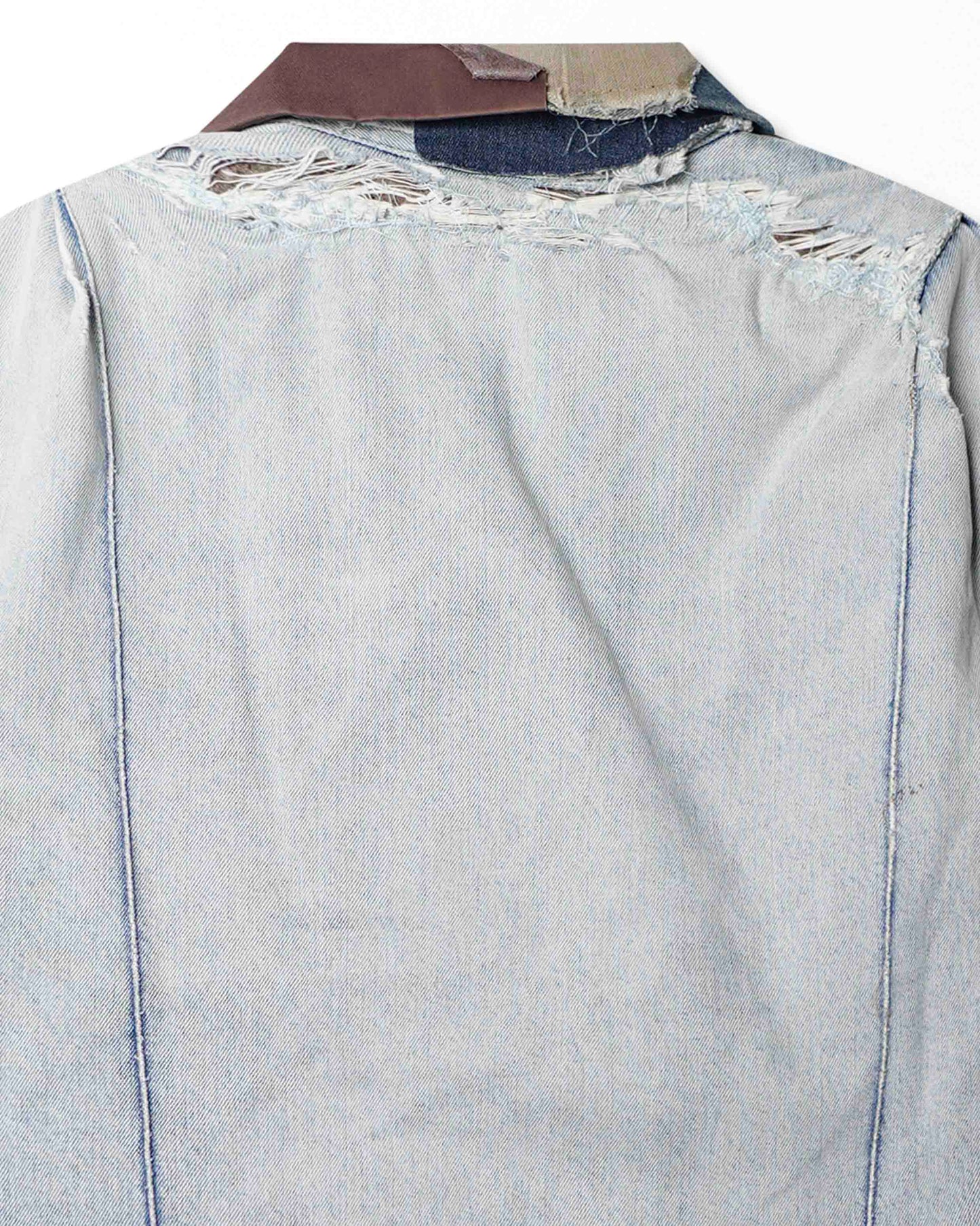 DICKIES LIGHT WASH FADED THRASHED LINED DENIM JACKET