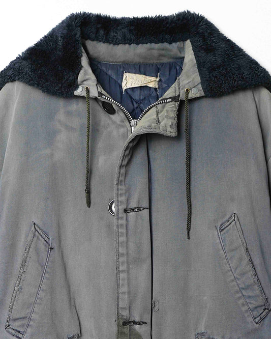 "PROPERTY OF B.O.C." GRAY STAINED THRASHED JACKET