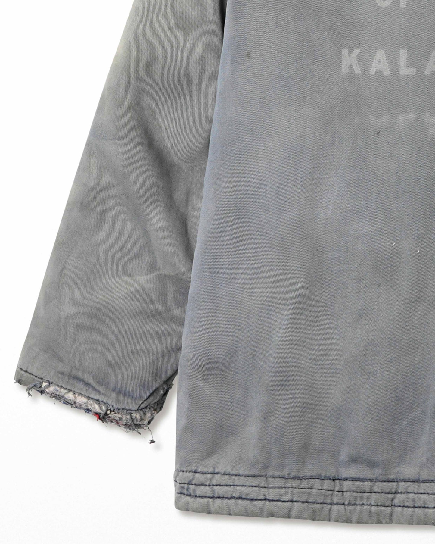 "PROPERTY OF B.O.C." GRAY STAINED THRASHED JACKET