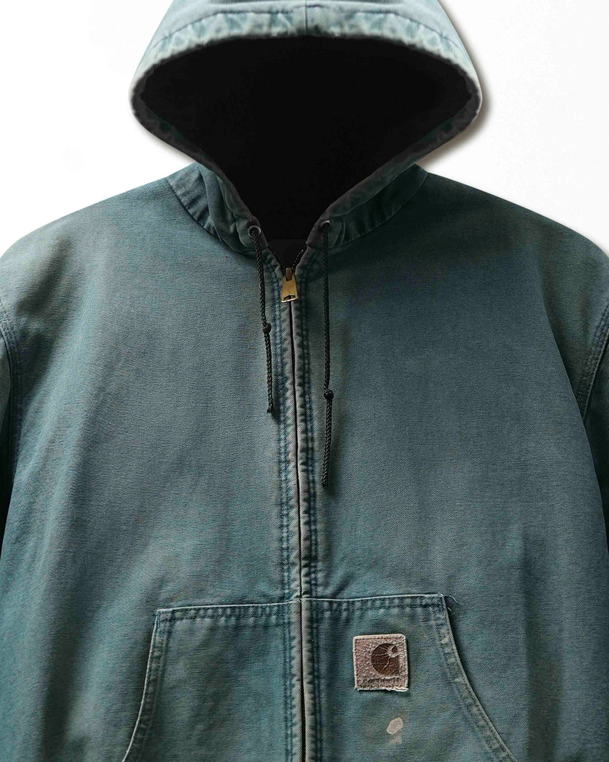 Vintage Carhartt Active Teal Faded Stained Jacket - product view 2