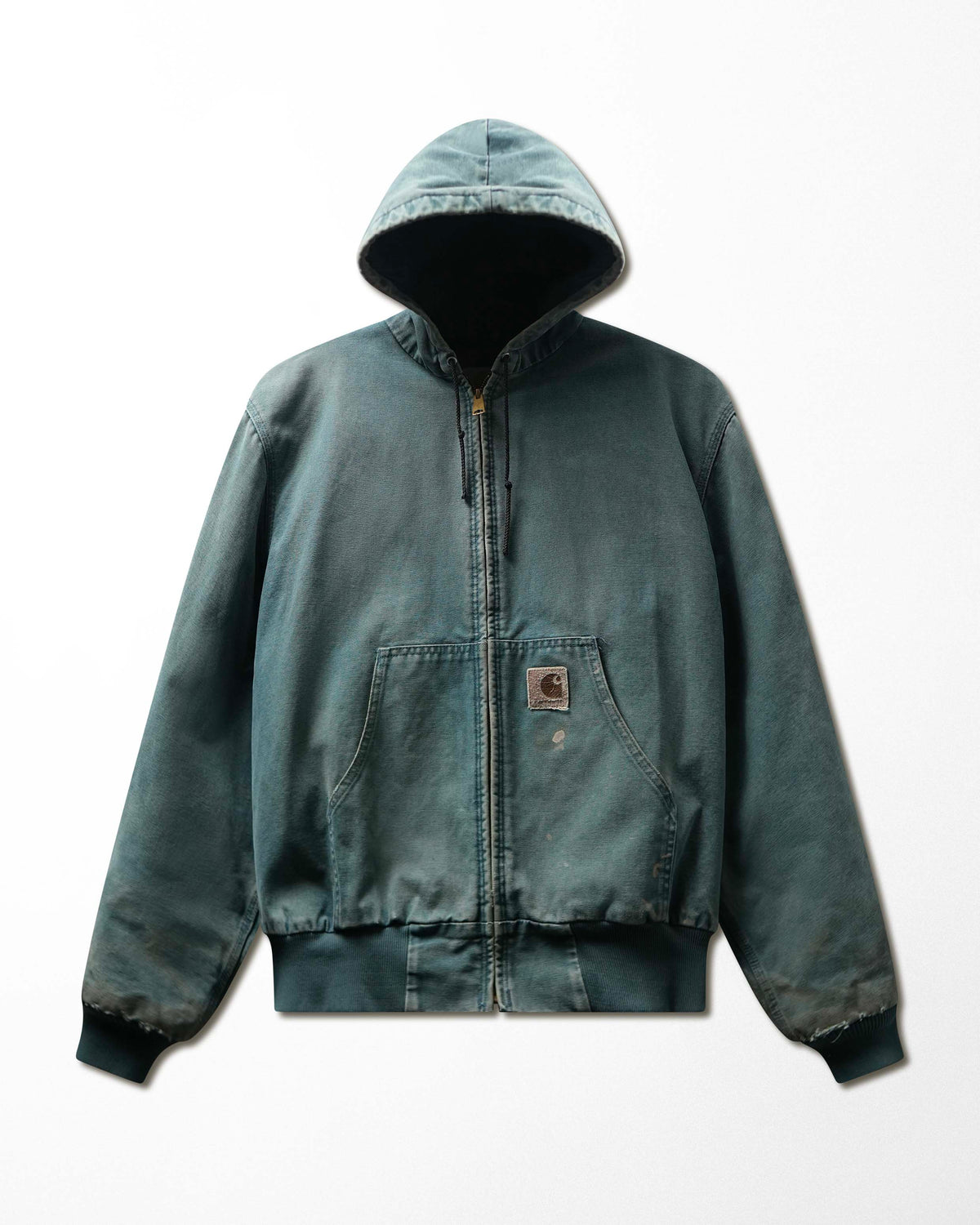 Vintage Carhartt Active Teal Faded Stained Jacket - product view 1