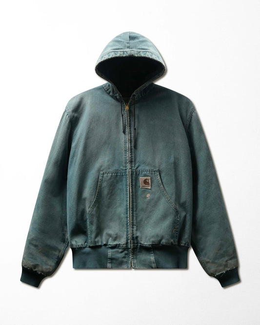Vintage Carhartt Active Teal Faded Stained Jacket - product view 1
