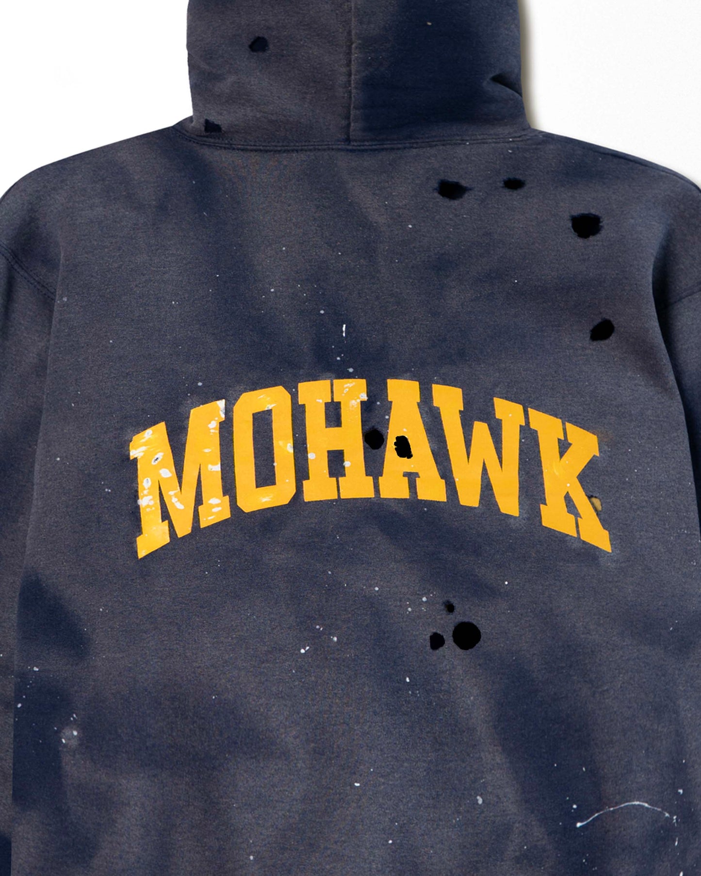 JERZEES "MOHAWK WARRIORS" NAVY FADED PAINTED HOODIE