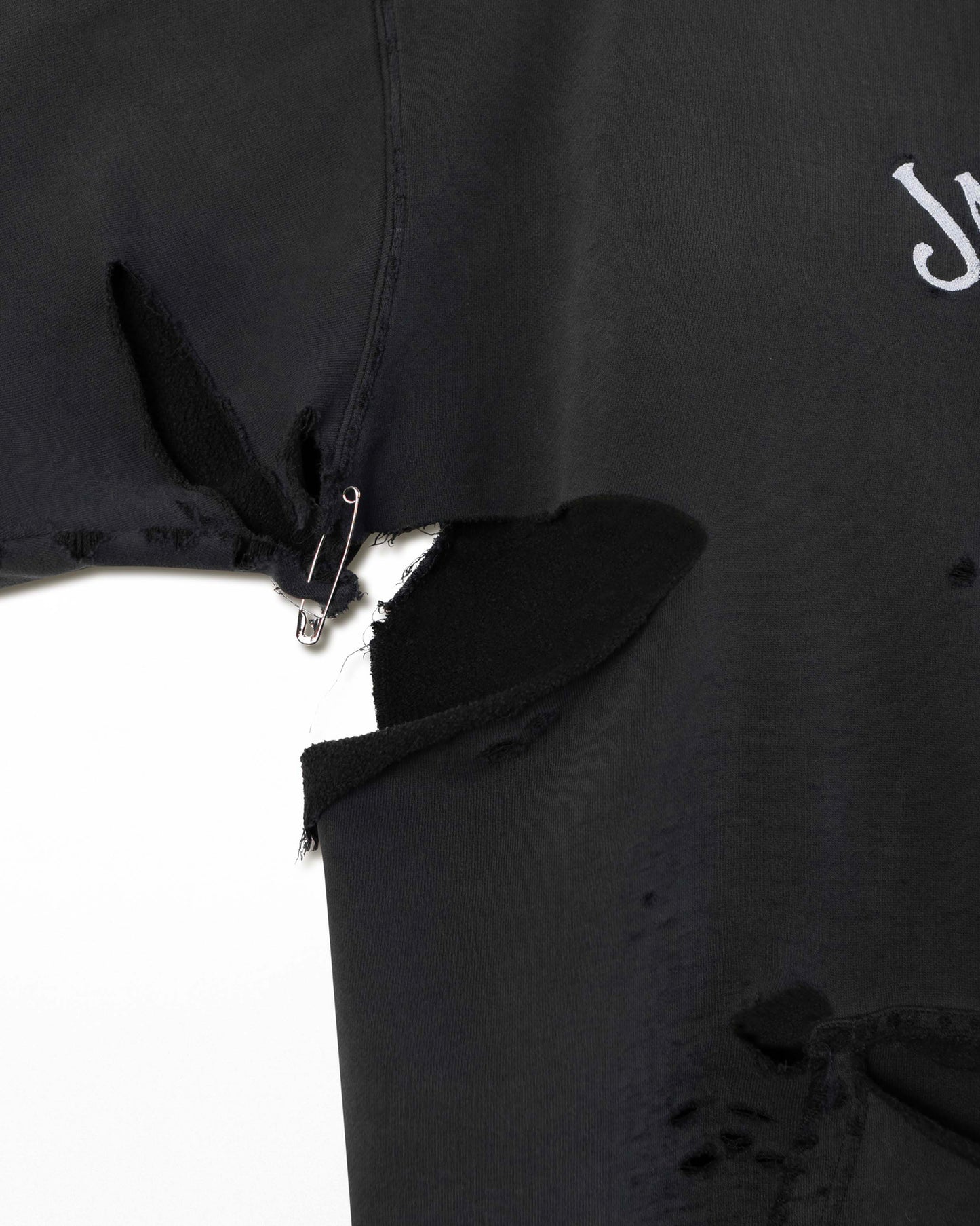 JACK DANIEL'S "OLD NO.7" BLACK THRASHED HOODIE