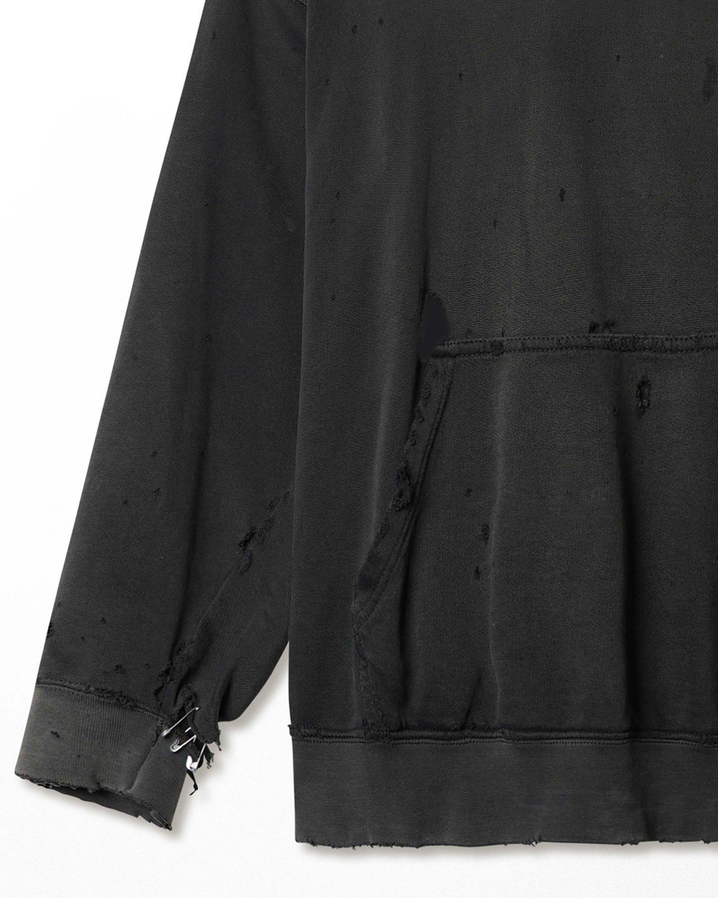 "SEX PISTOLS GOD SAVE THE QUEEN" BLACK FADED THRASHED HOODIE