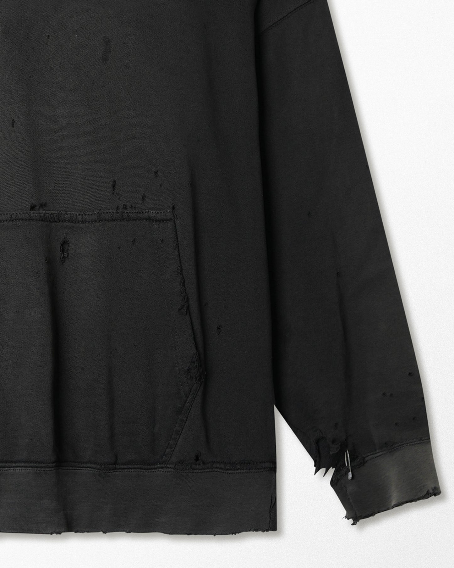 "SEX PISTOLS GOD SAVE THE QUEEN" BLACK FADED THRASHED HOODIE