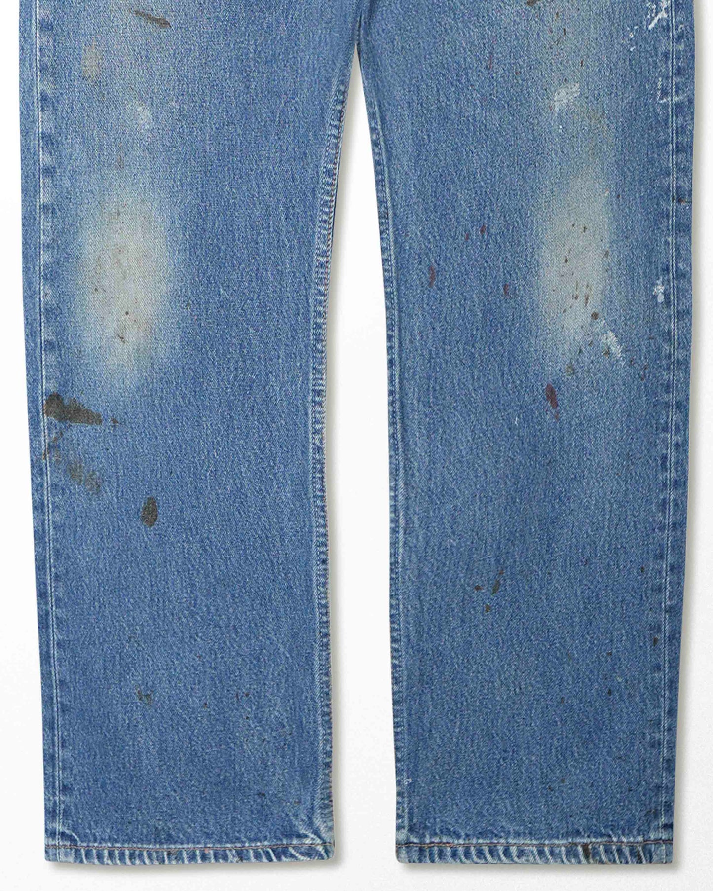 LEVI'S 501XX MID-WASH STAINED JEANS