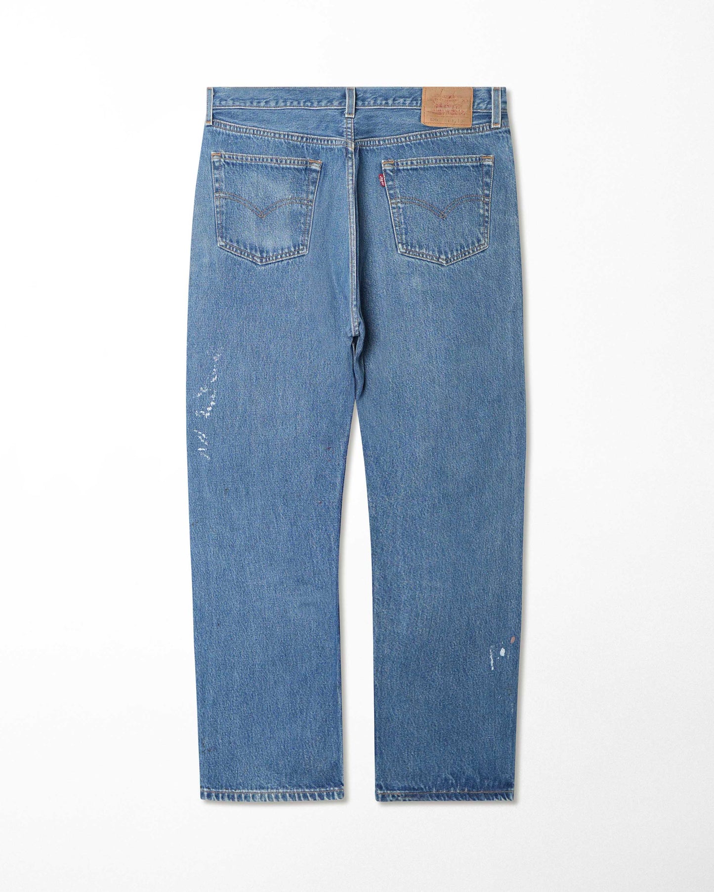 LEVI'S 501XX MID-WASH STAINED JEANS