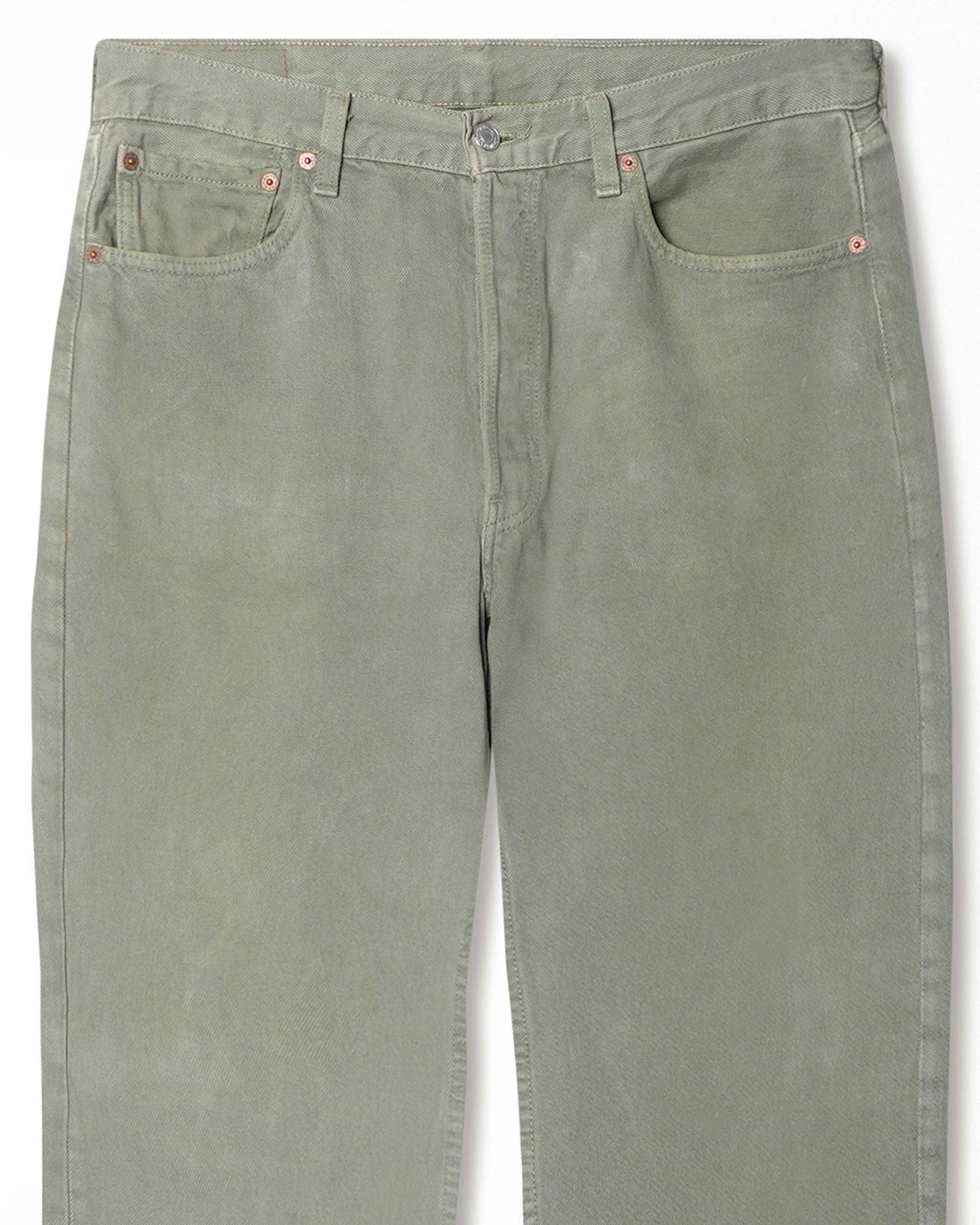LEVI'S 501 GREEN FADED JEANS
