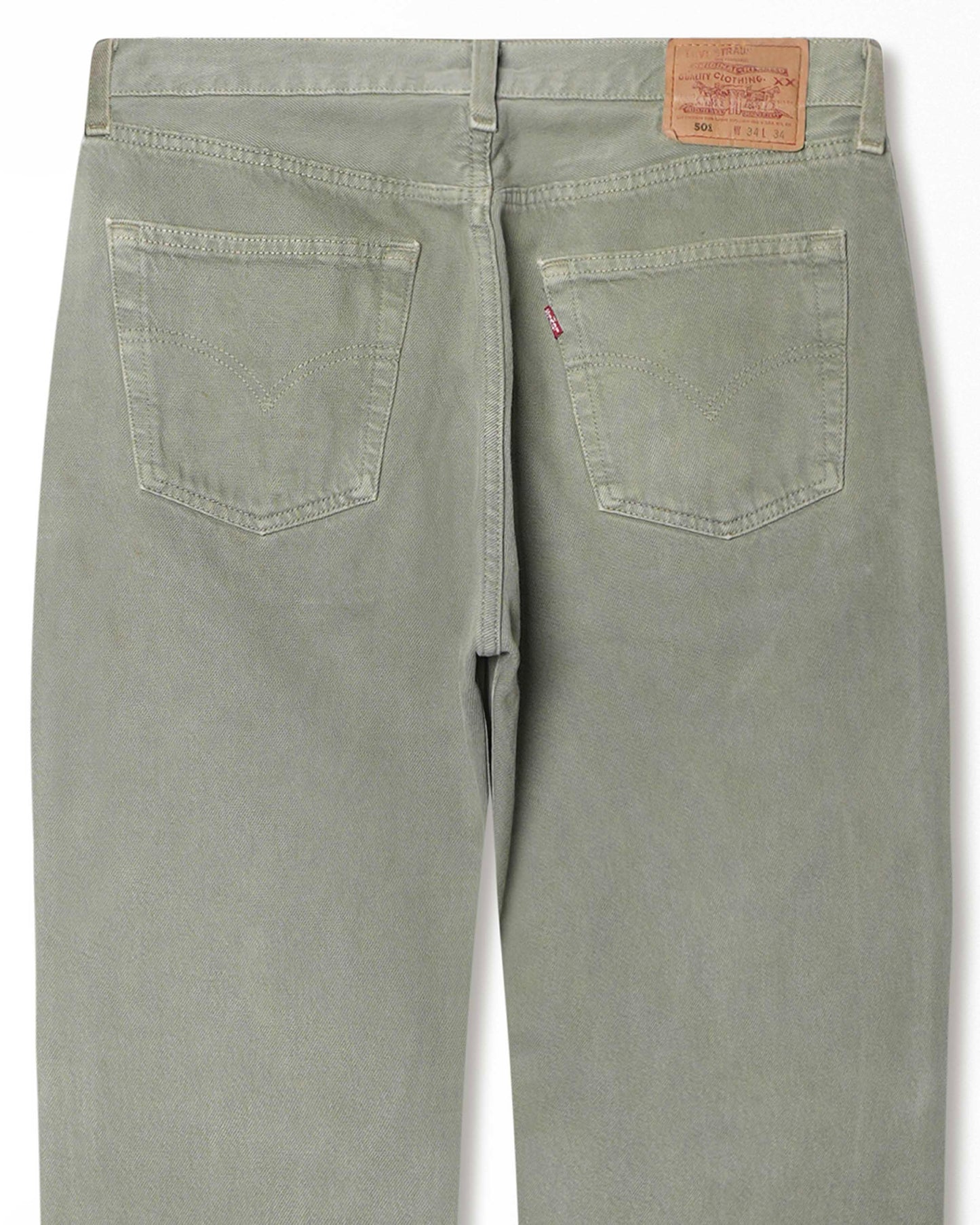 LEVI'S 501 GREEN FADED JEANS