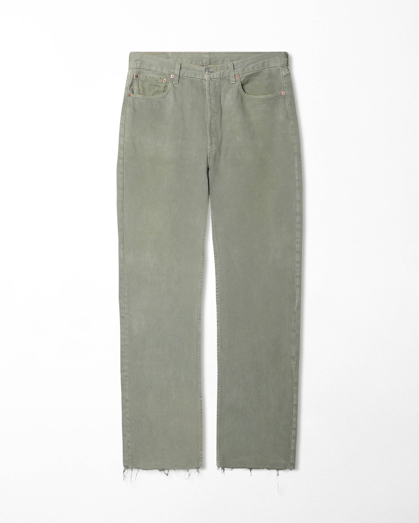 LEVI'S 501 GREEN FADED JEANS