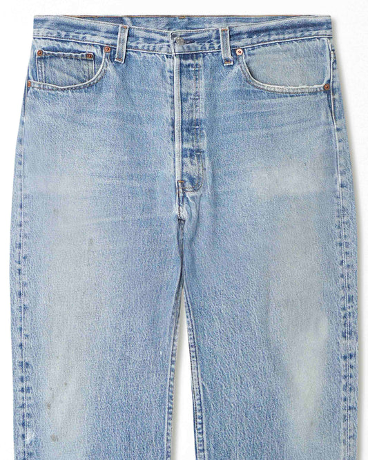 LEVI'S 501XX LIGHT WASH STAINED JEANS
