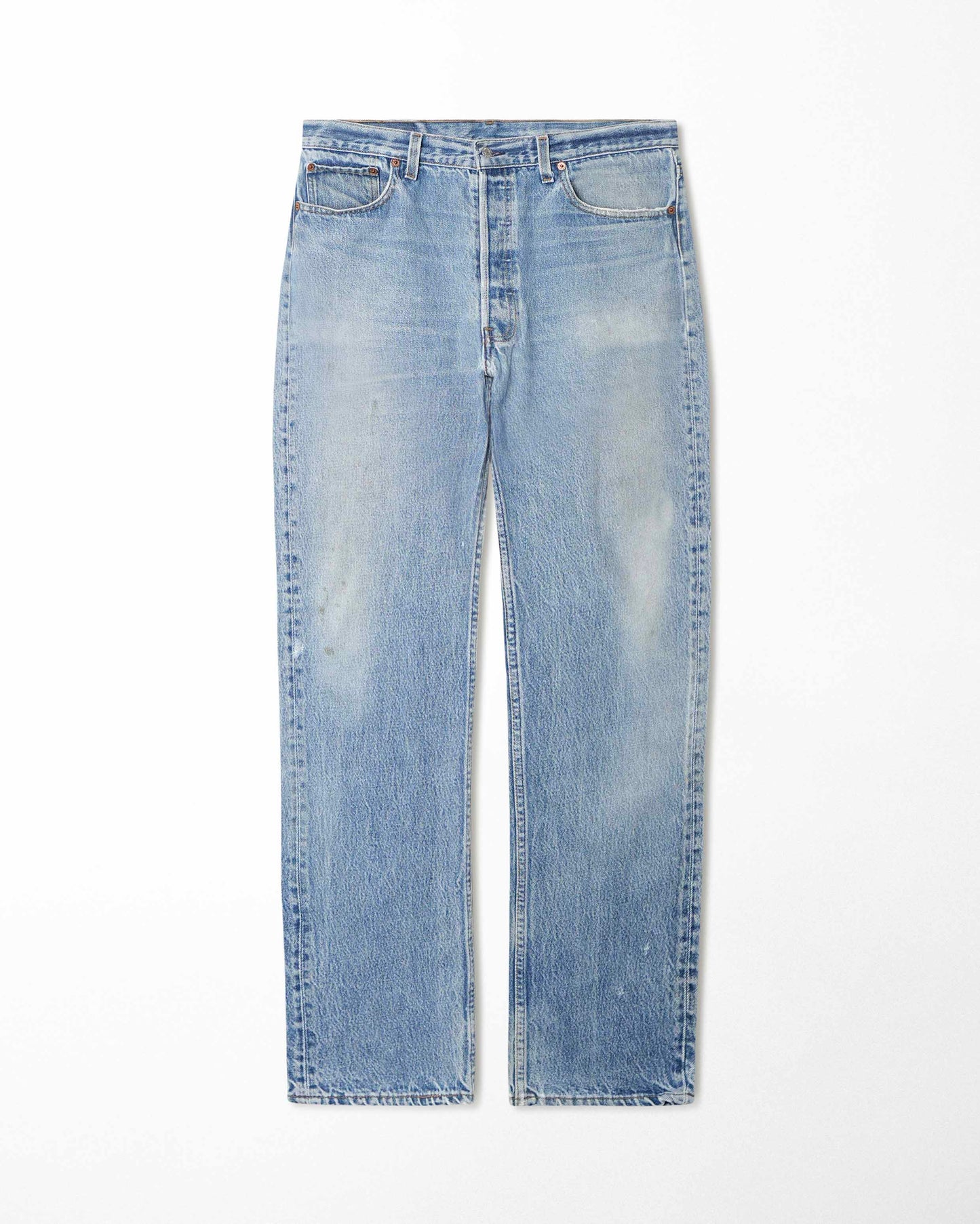 LEVI'S 501XX LIGHT WASH STAINED JEANS