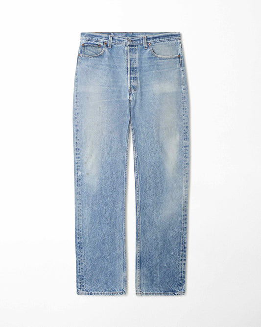 LEVI'S 501XX LIGHT WASH STAINED JEANS