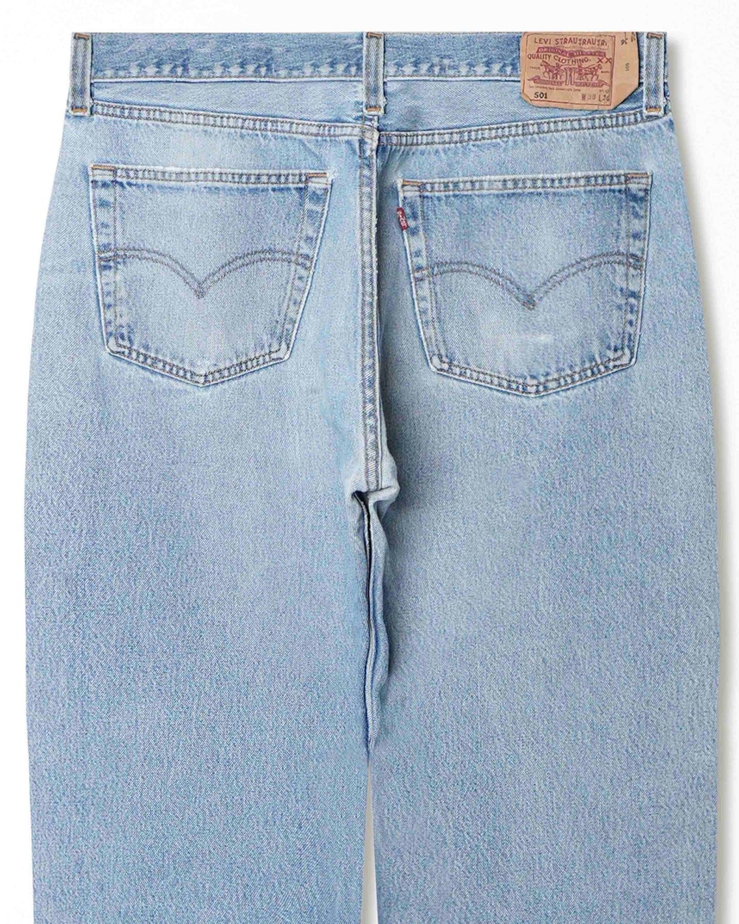 LEVI'S 501 LIGHT WASH STAINED JEANS
