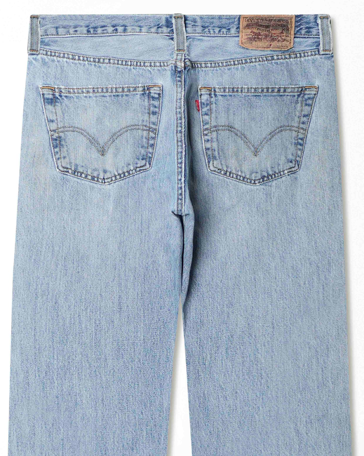 LEVI'S 501 LIGHT WASH DISTRESSED JEANS