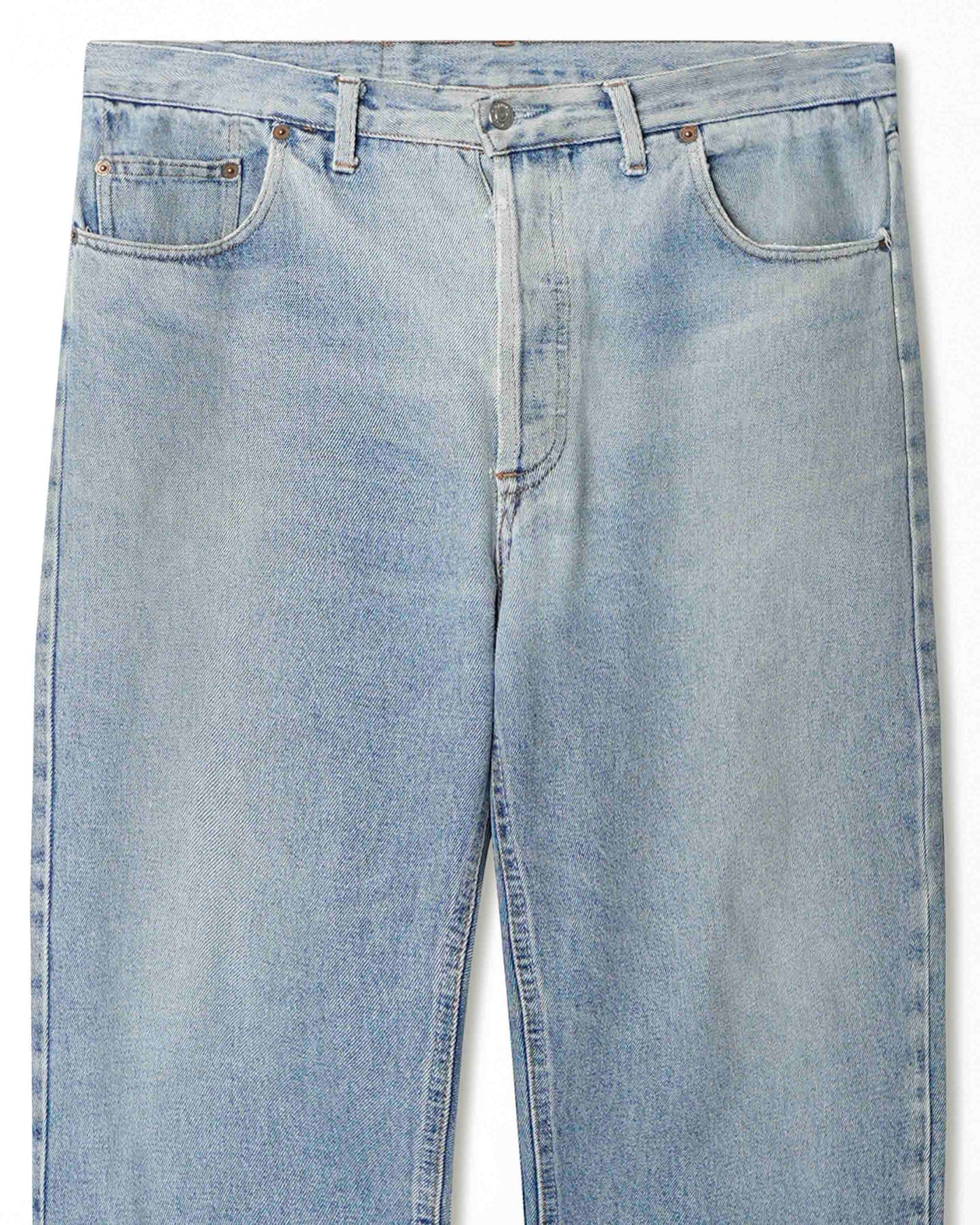 LEVI'S 501 LIGHT WASH FADED DENIM