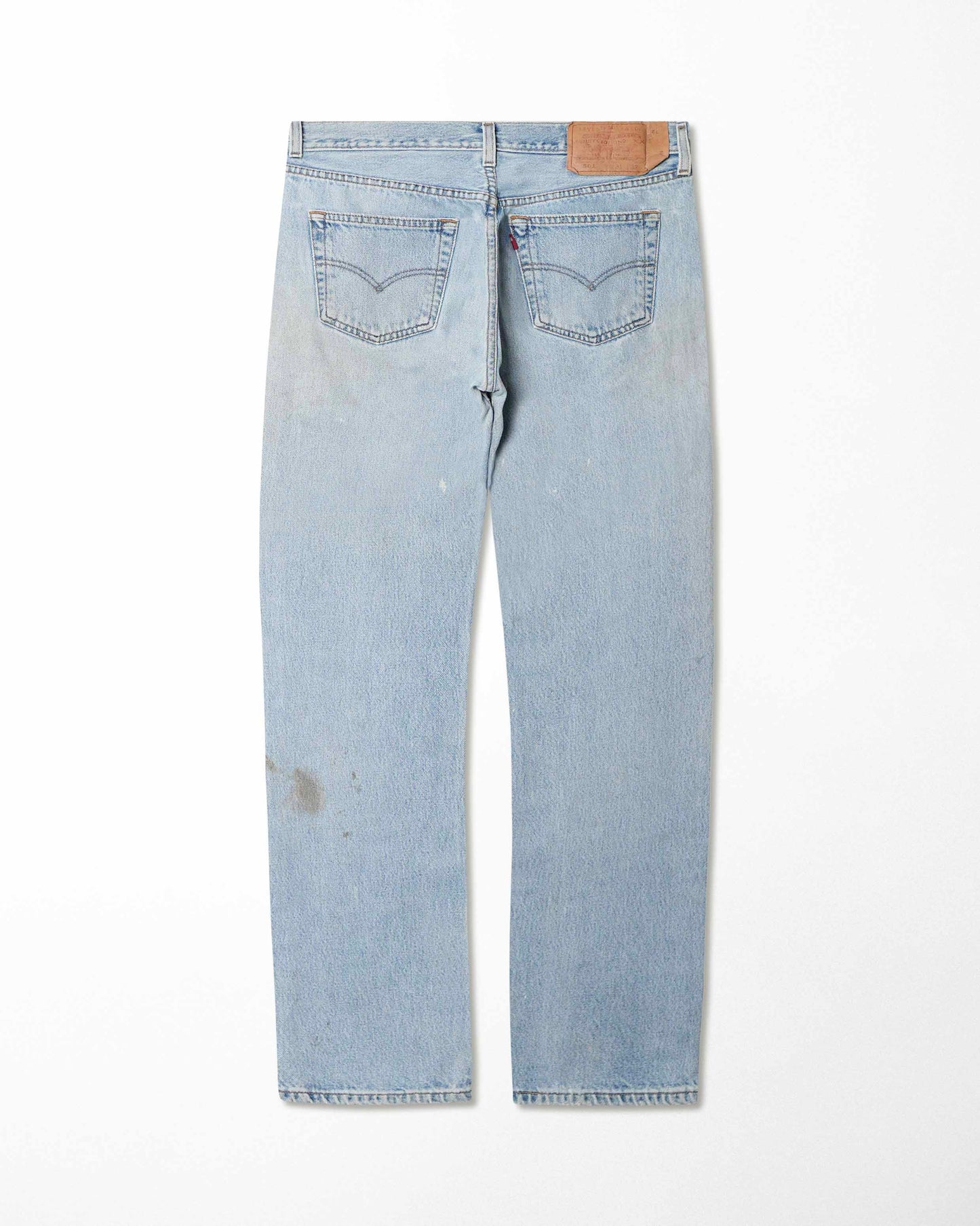 LEVI'S 501 LIGHT WASH STAINED JEANS