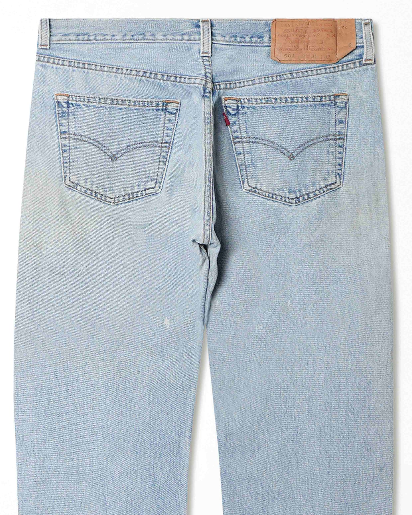 LEVI'S 501 LIGHT WASH STAINED JEANS