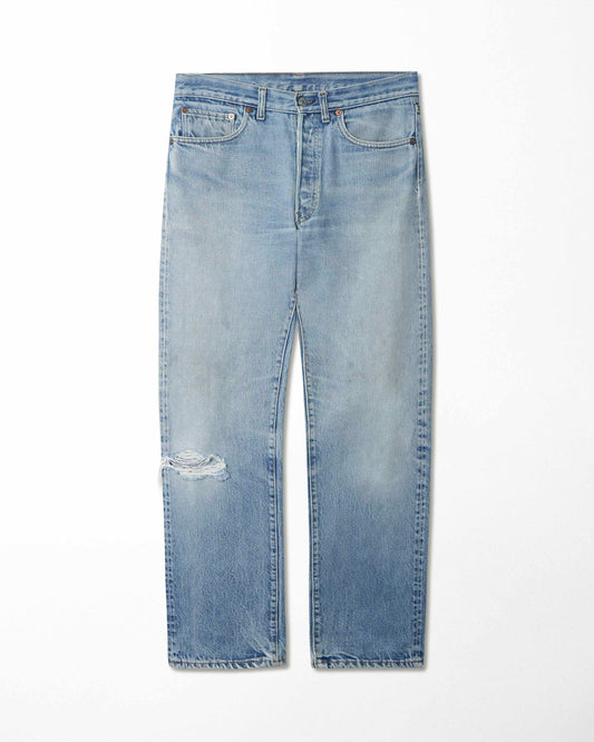LEVI'S 501 MID-WASH DISTRESSED JEANS