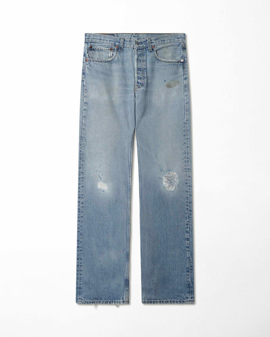 LEVI'S 501 MID-WASH DISTRESSED JEANS
