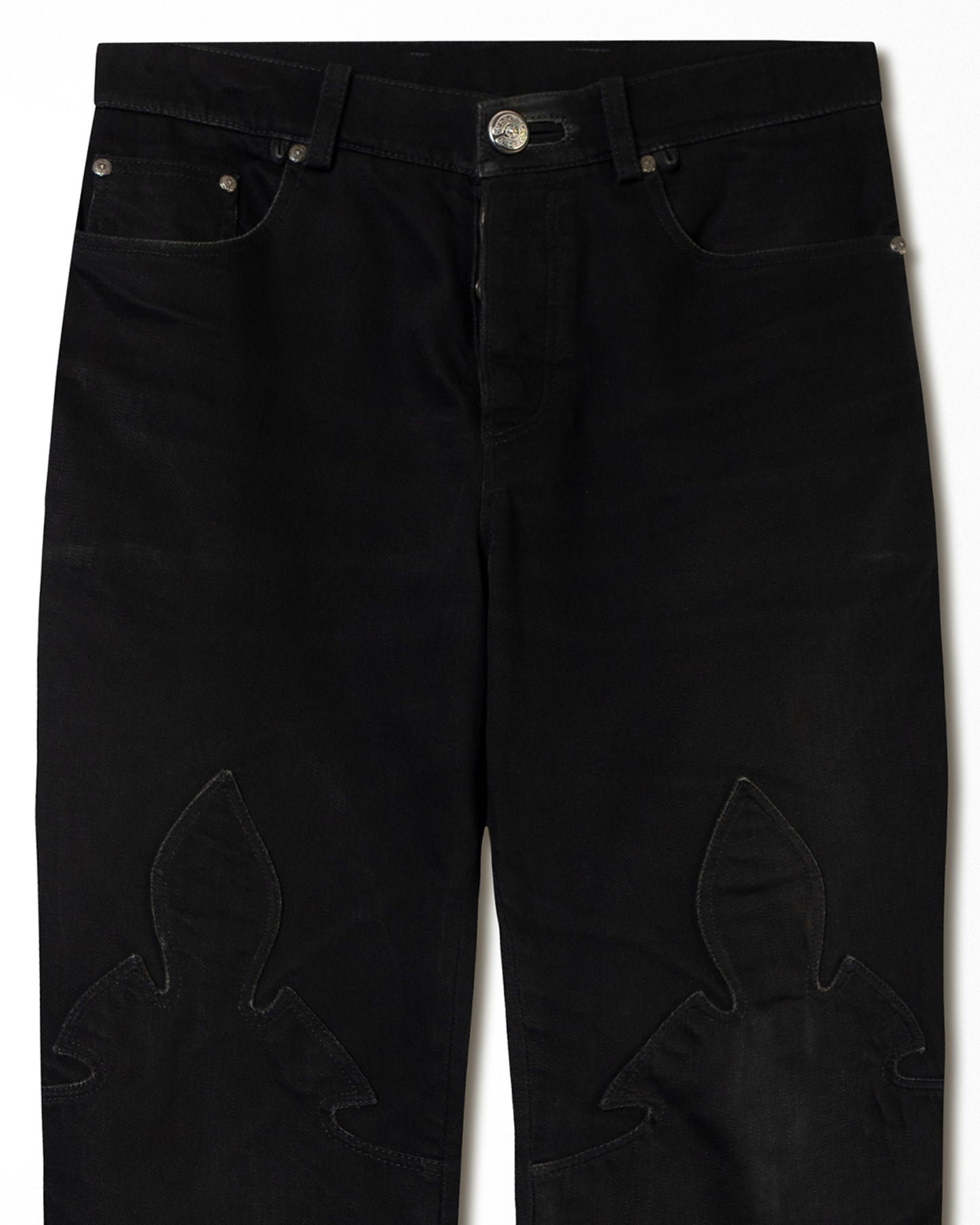 CHROME HEARTS BLACK LE FLAUR DAGGER JEANS