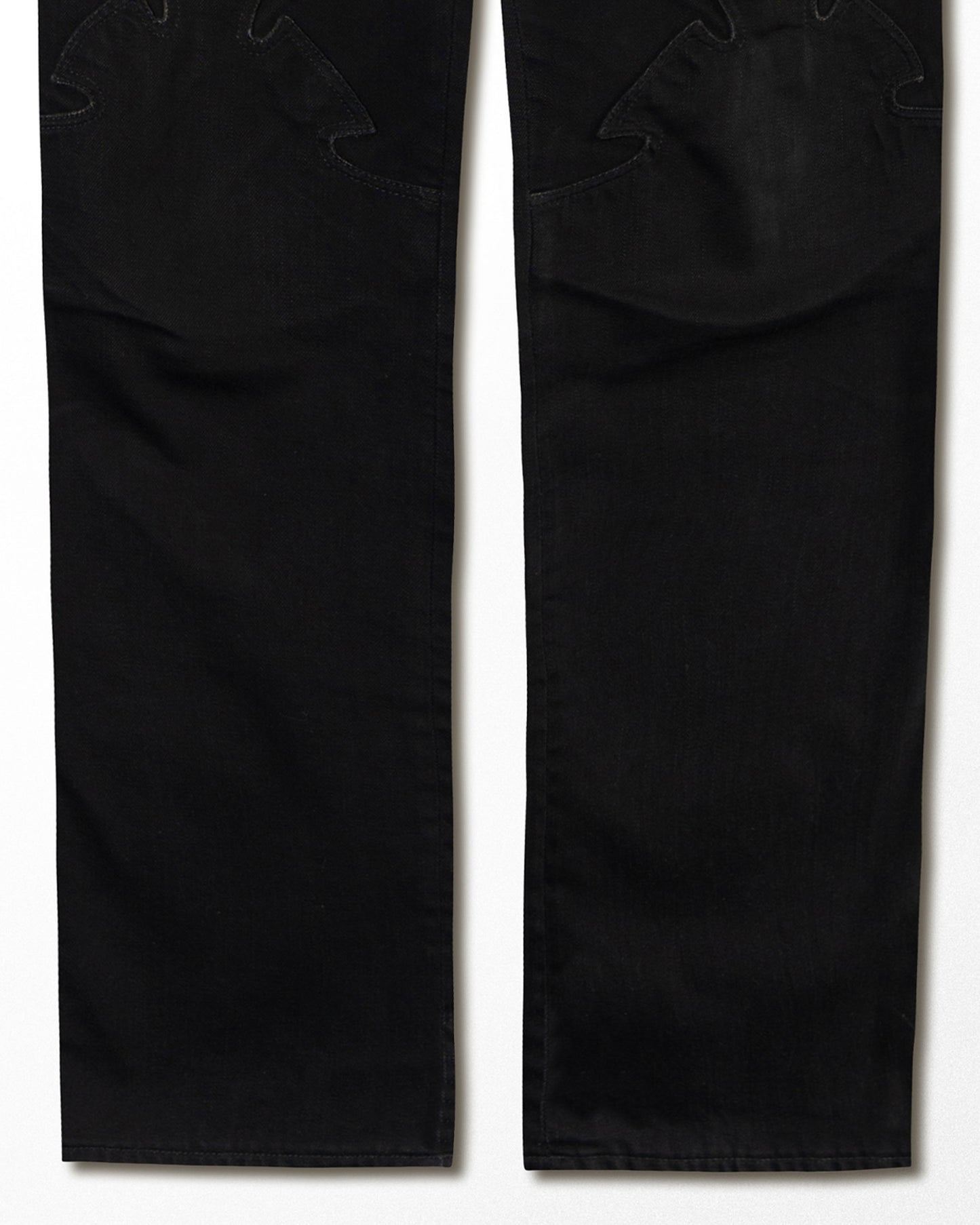 CHROME HEARTS BLACK LE FLAUR DAGGER JEANS