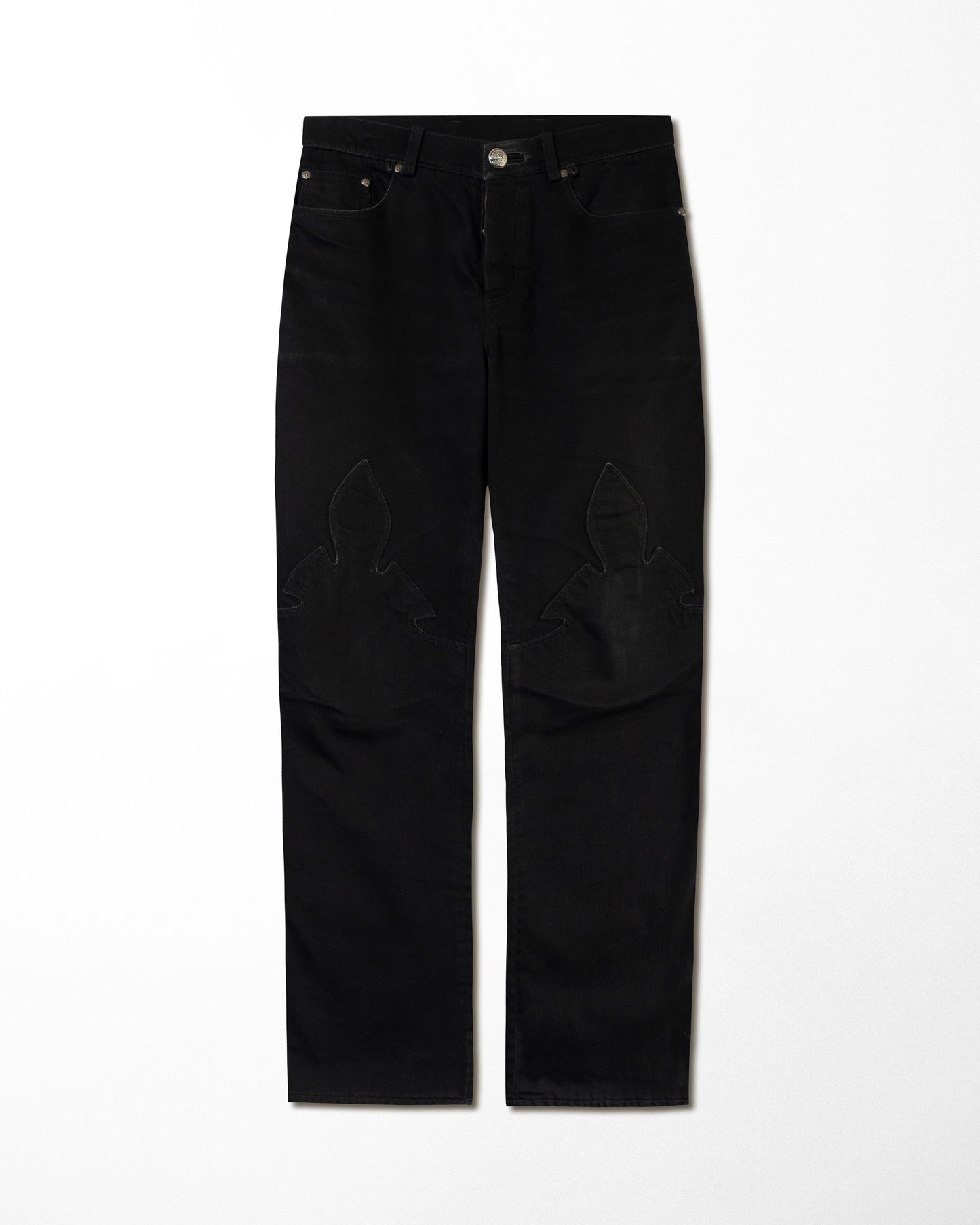 CHROME HEARTS BLACK LE FLAUR DAGGER JEANS