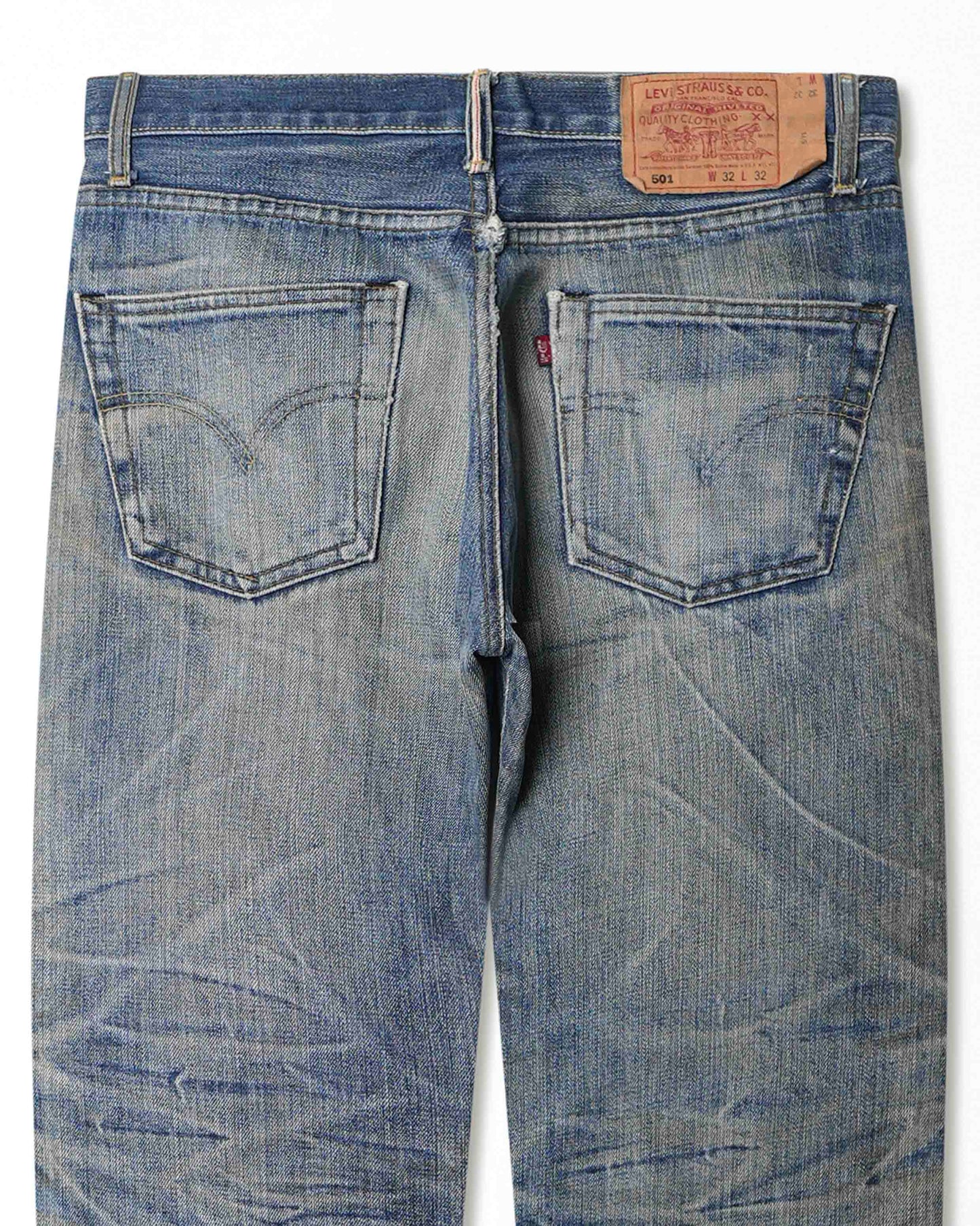 LEVI'S 501 DARK-WASH SELVEDGE JEANS