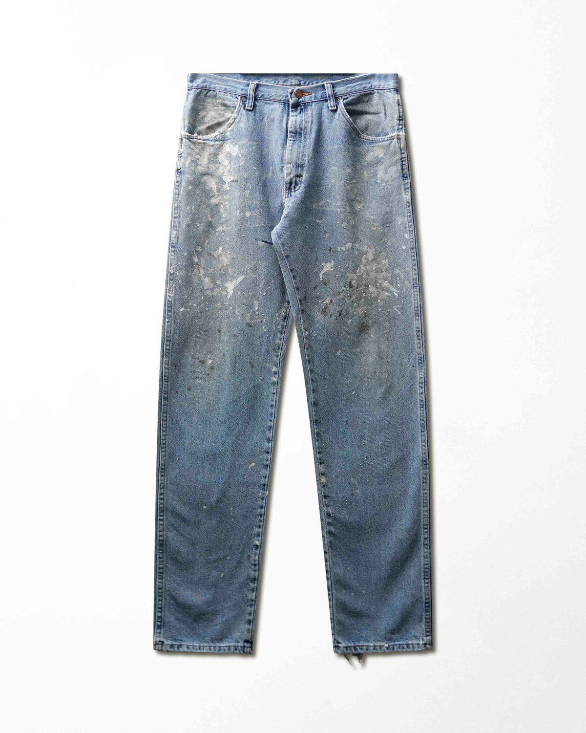 Vintage Rustler Light Wash Paint Splatter Distressed Jeans - product view 1