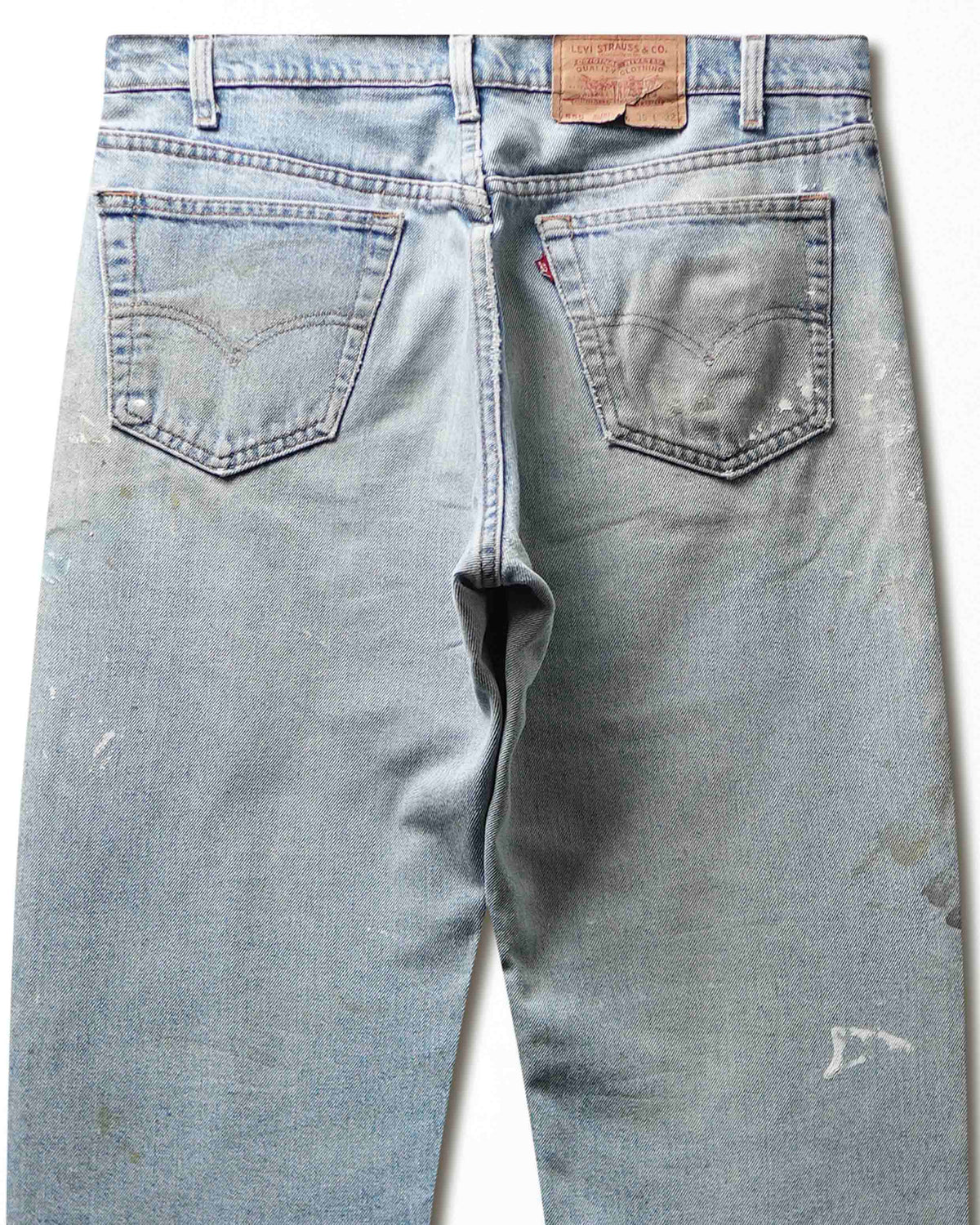 Vintage Levi's 555 Light Wash Paint Stained Distressed Jeans - product view 5